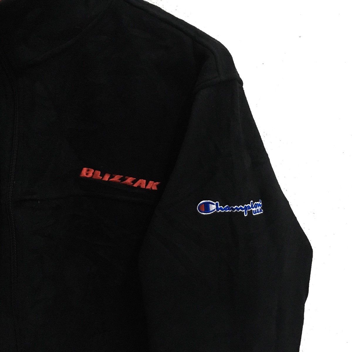 Champion × Sports Specialties × Vintage Vintage CHAMPION BLIZZAK BRIDGESTONE Fleece Zipper Sweater Size US L / EU 52-54 / 3 - 4 Thumbnail