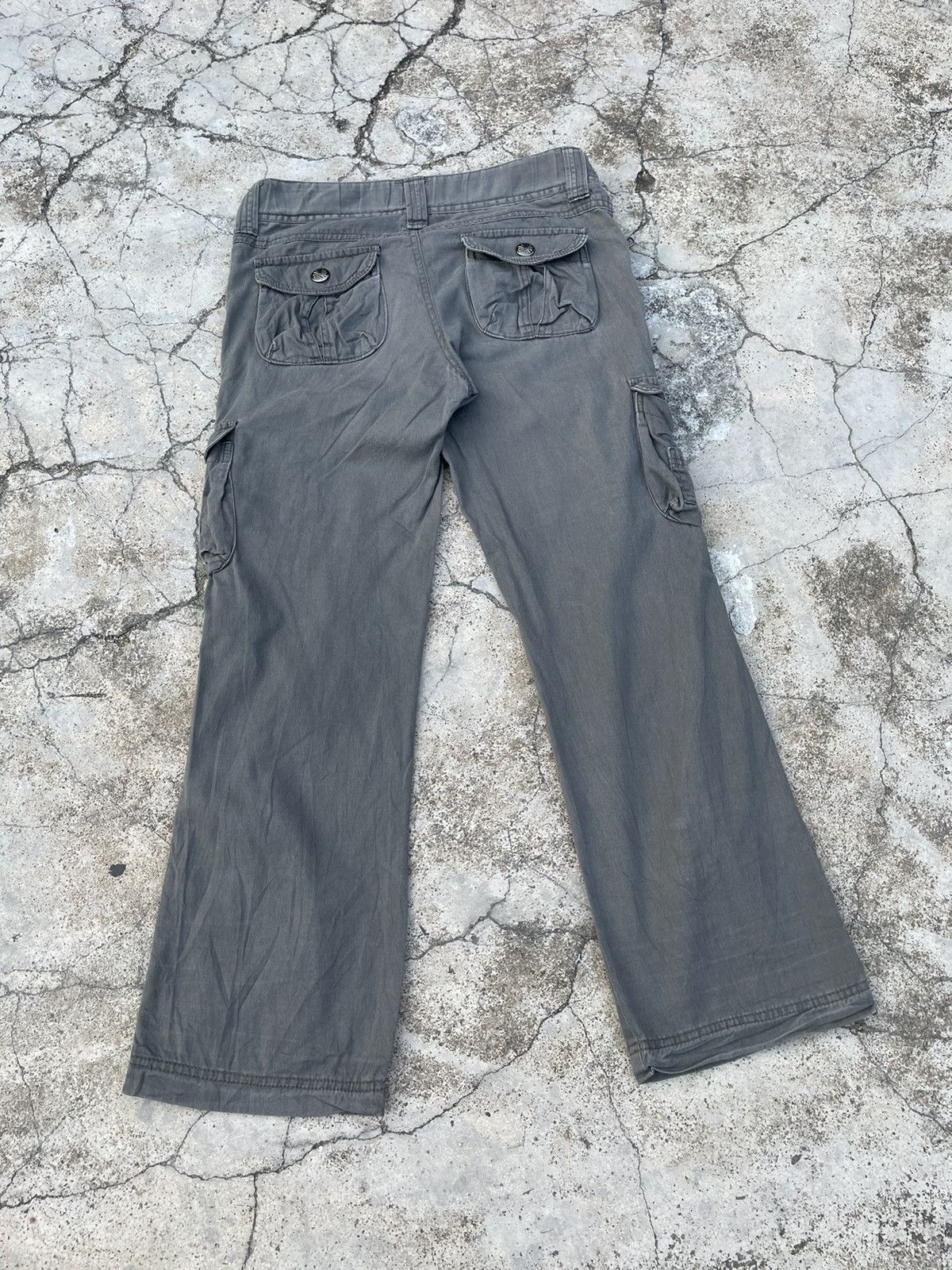 Japanese Brand Vintage Japanese Brand Tactical Cargo Pants Bondage Flare Size 31" - 2 Thumbnail