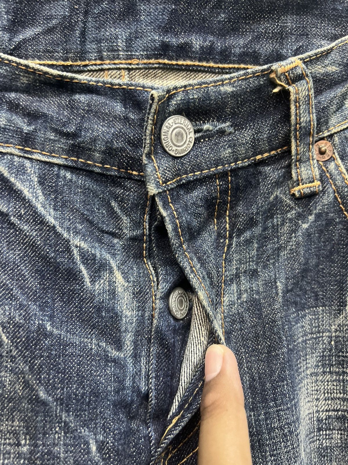 Eternal VINTAGE ETERNAL DENIM JEANS DISTRESS SIZE 36 Size US 36 / EU 52 - 7 Thumbnail