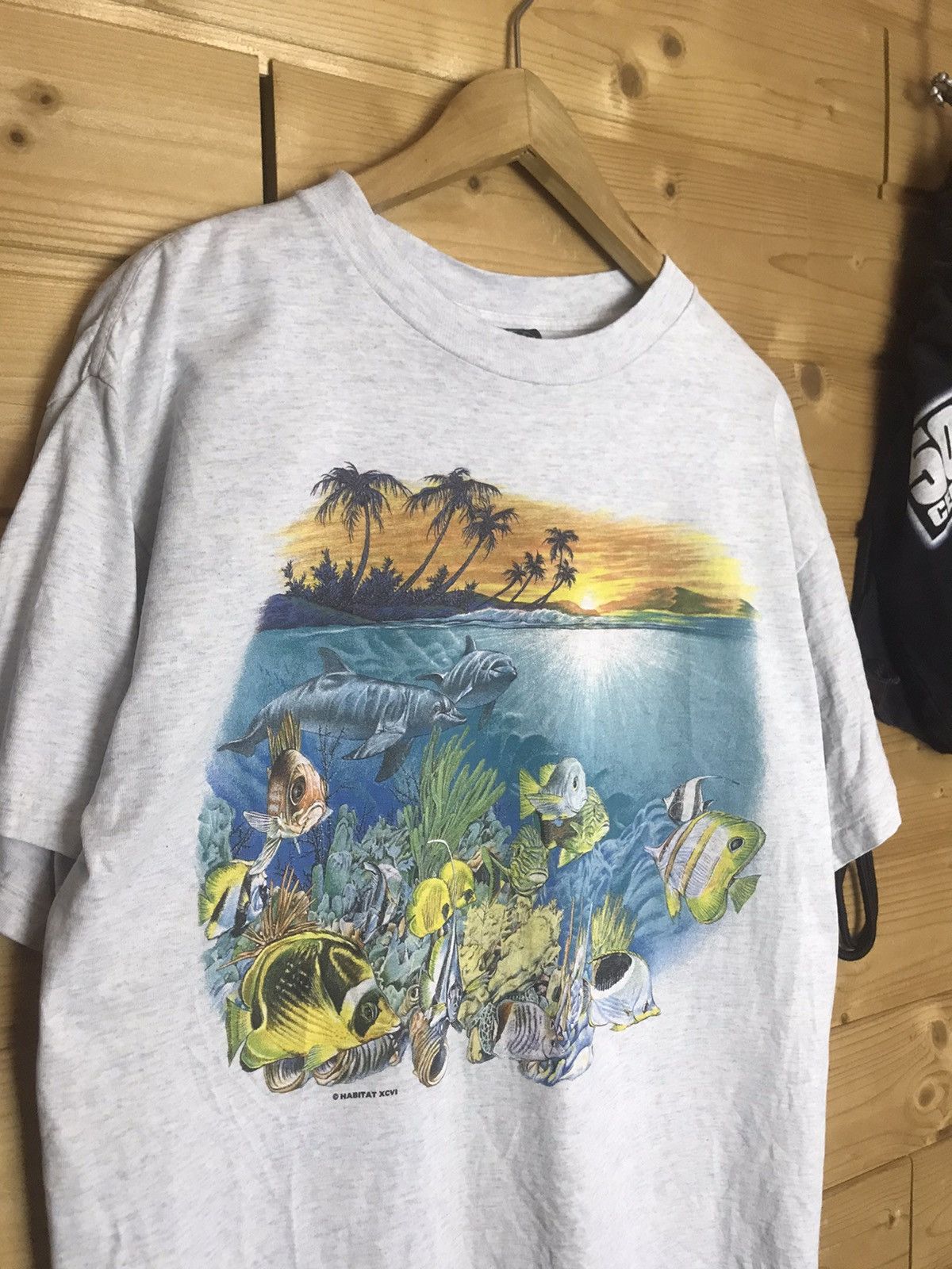 Habitat Vintage 90s Habitat ocean fish single stitch t-shirt Size US L / EU 52-54 / 3 - 3 Thumbnail