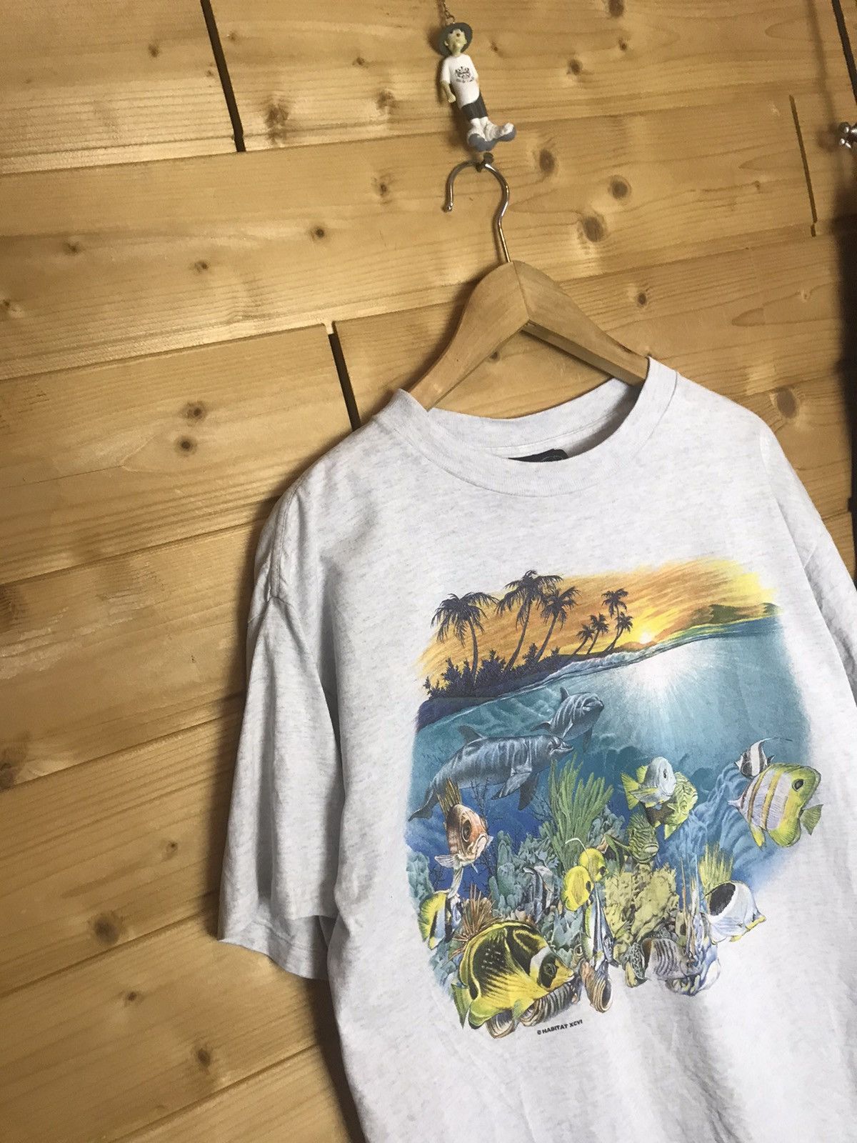 Habitat Vintage 90s Habitat ocean fish single stitch t-shirt Size US L / EU 52-54 / 3 - 2 Thumbnail