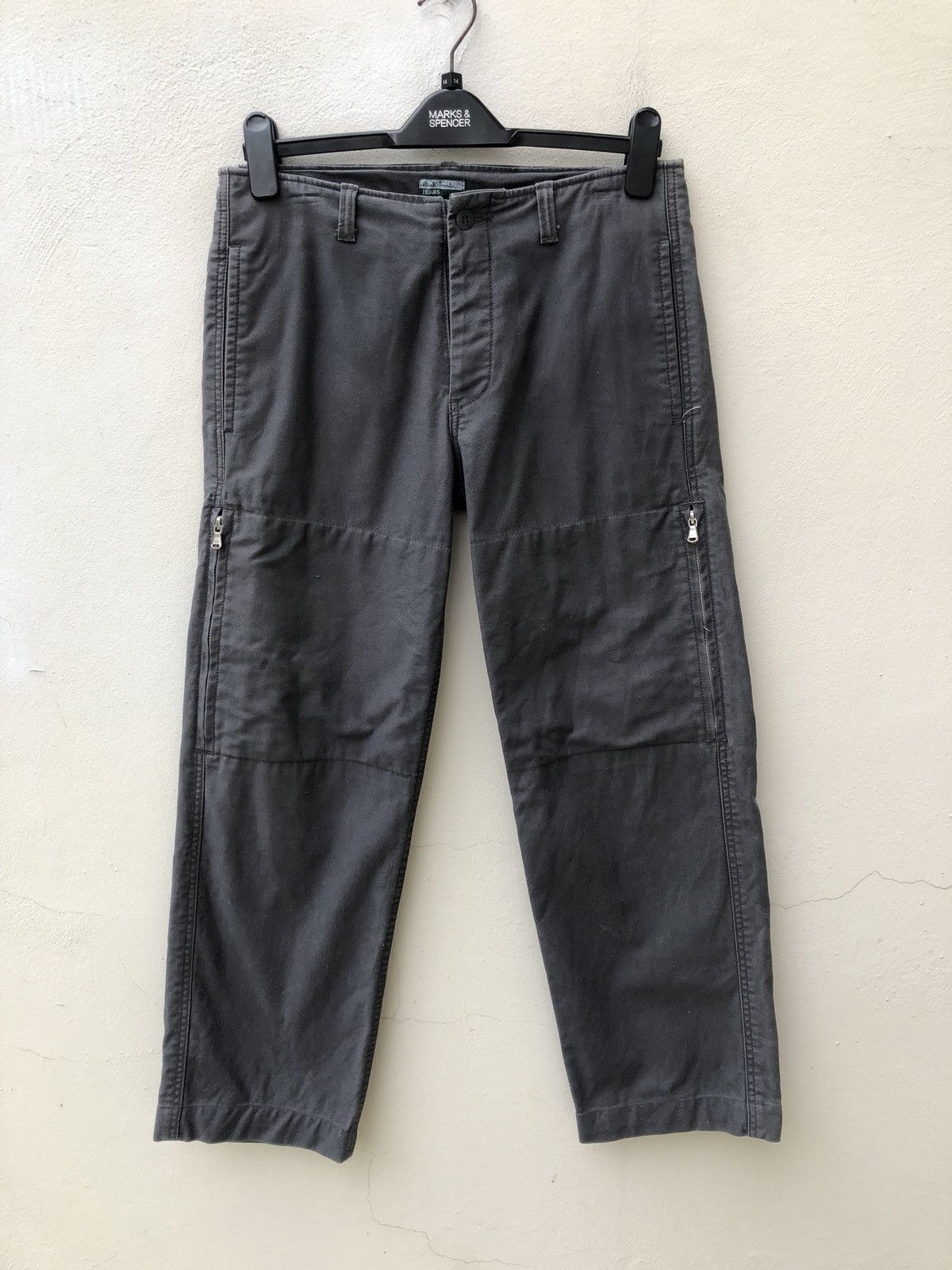 Paul Smith PS Jeans Made in Japan Parachute Cargo Cropped Pant Size US 31 - 1 Thumbnail
