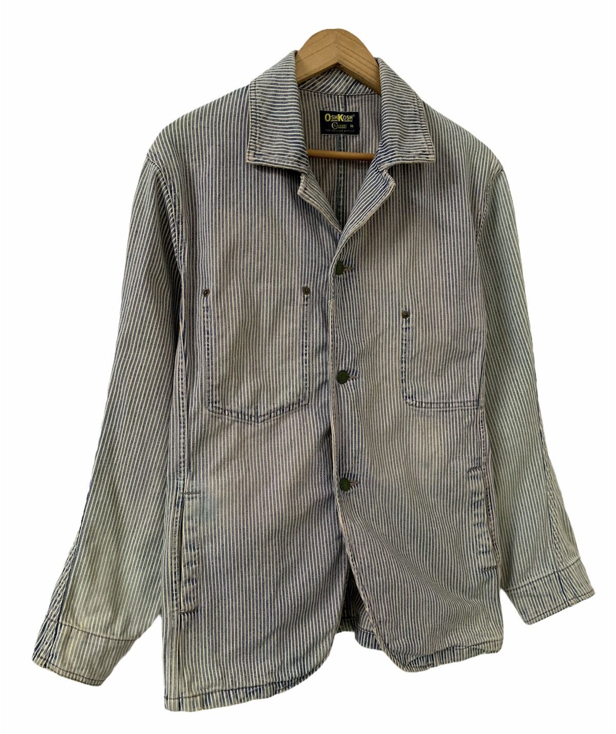 Oshkosh × Vintage Vintage Oshkosh Classic Hickory Stripe Workwear Jacket Size US S / EU 44-46 / 1 - 2 Thumbnail