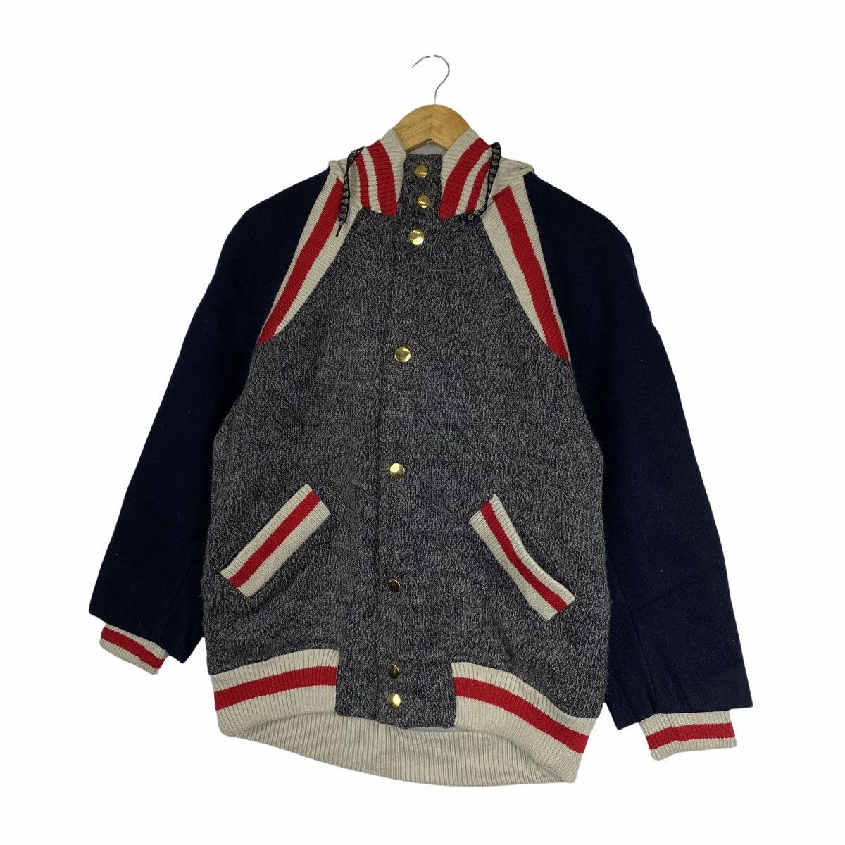 Issey Miyake × Vintage × mercibeaucoup VINTAGE MERCIBEAUCOUP ISSEY MIYAKE WOOL HOODIE JACKET Size US S / EU 44-46 / 1 - 4 Thumbnail