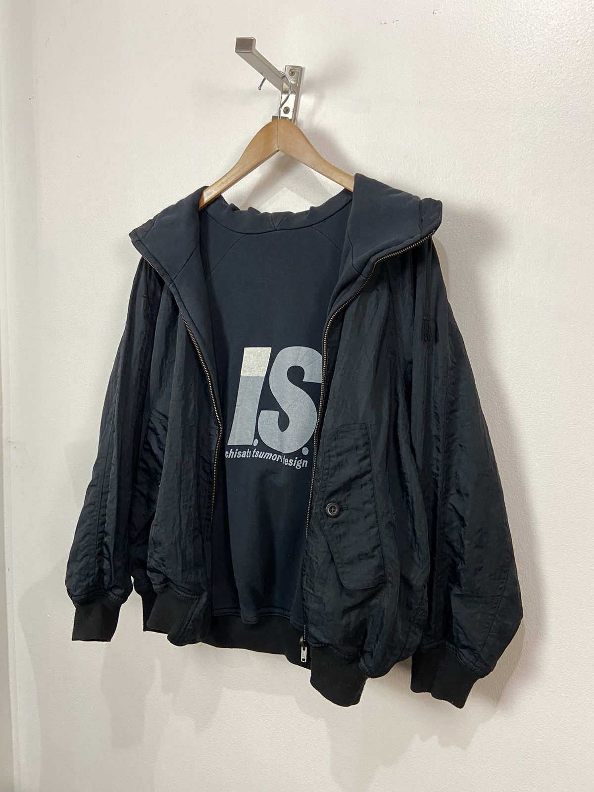 Issey Miyake × Tsumori Chisato I.S.Issey Miyake Sport Logo Hoodie 2 ways Zip Jacket Size US M / EU 48-50 / 2 - 2 Thumbnail