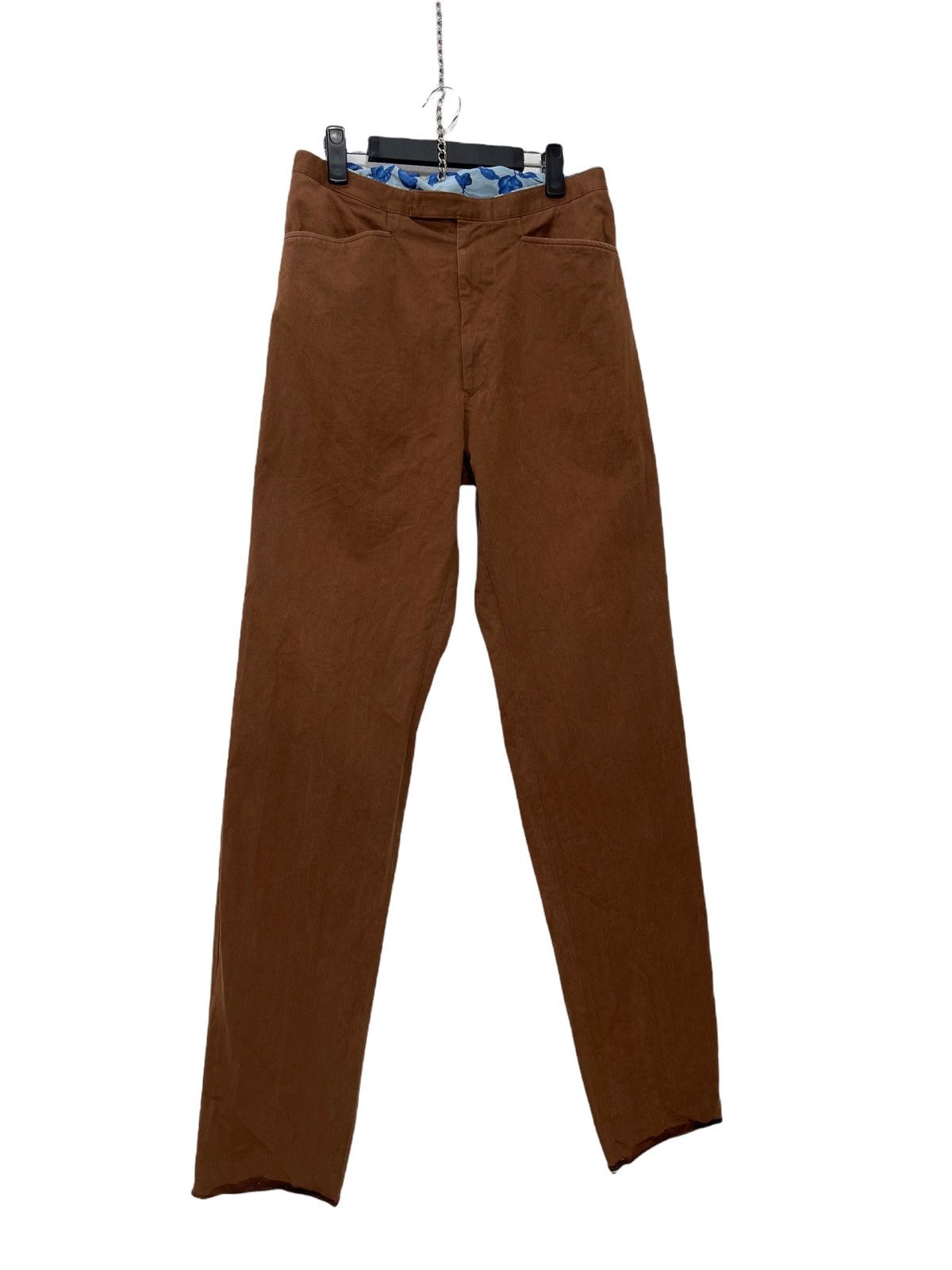Japanese Brand Yohji Yamamoto Pour Homme Pant Regular Silk Butt Liner 6🟦 Size US 32 / EU 48 - 3 Thumbnail