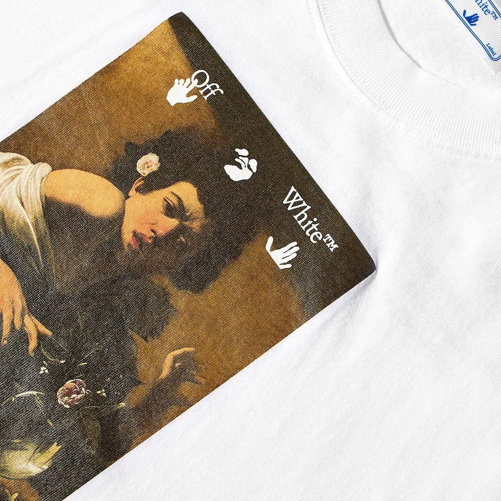 Off-White Off-White Oversized Caravaggio Boy Cotton T-Shirt White Size US XXL / EU 58 / 5 - 2 Thumbnail