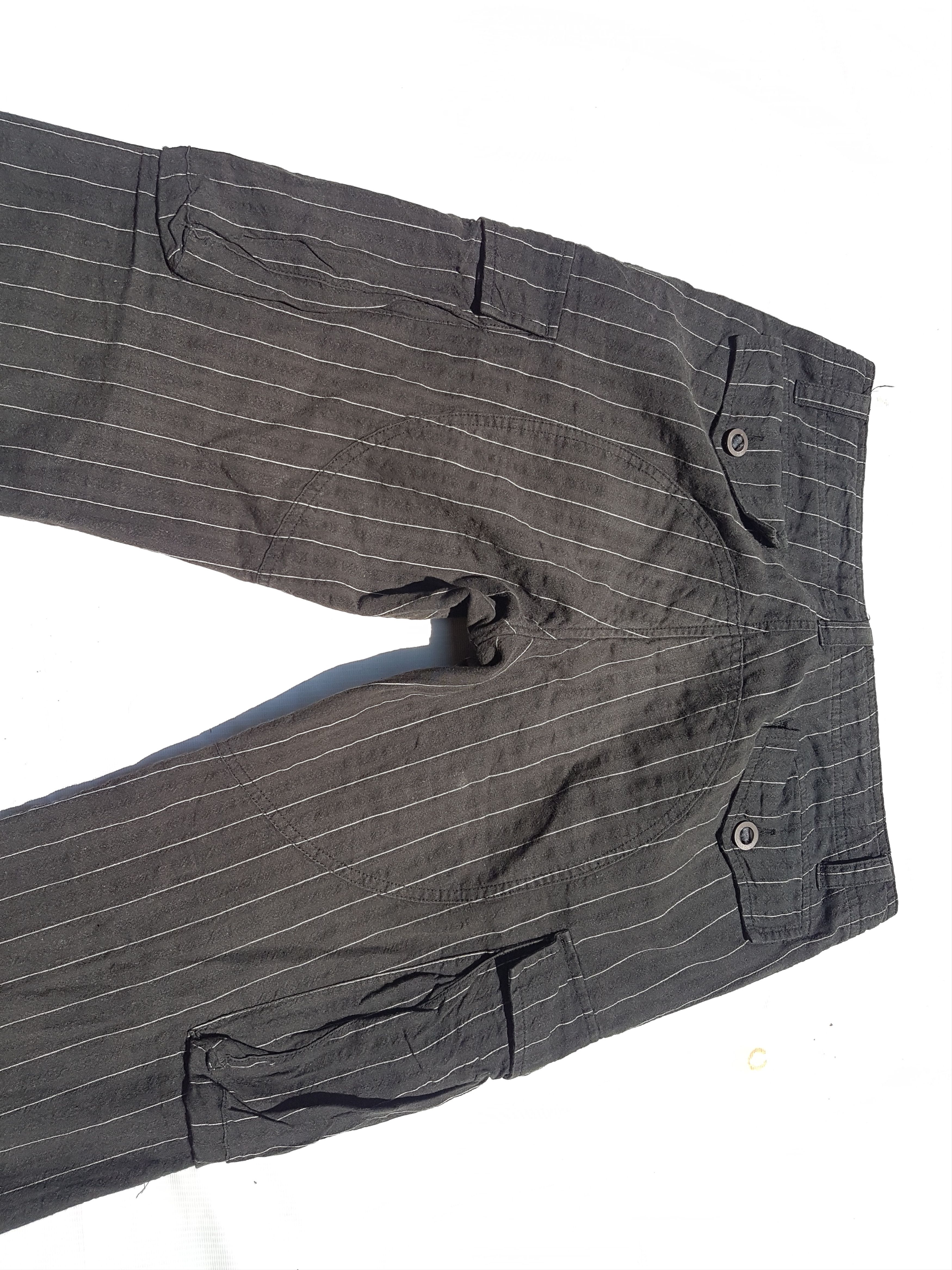 Japanese Brand Pinstripe Drawstring Herringbone (HBT) Tactical Elbow Pants Size US 30 / EU 46 - 13 Thumbnail