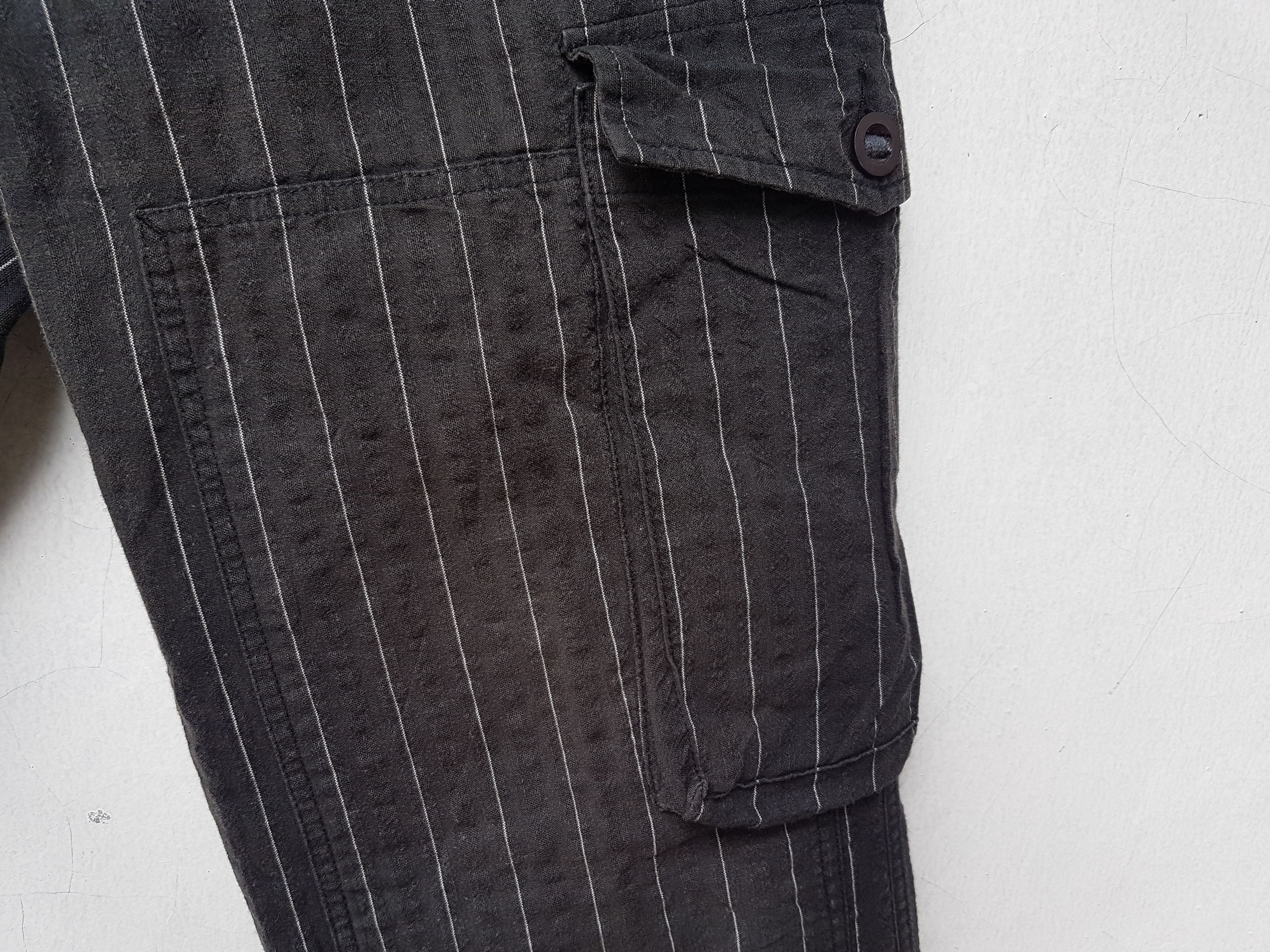 Japanese Brand Pinstripe Drawstring Herringbone (HBT) Tactical Elbow Pants Size US 30 / EU 46 - 5 Thumbnail