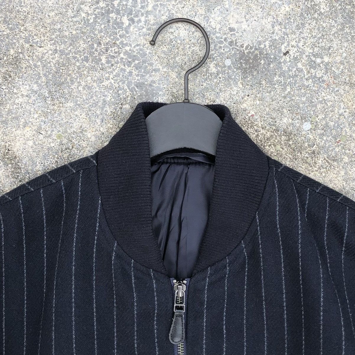 Vintage Japanese Brand Gu Striped Black Bomber Jacket Size US S / EU 44-46 / 1 - 11 Thumbnail