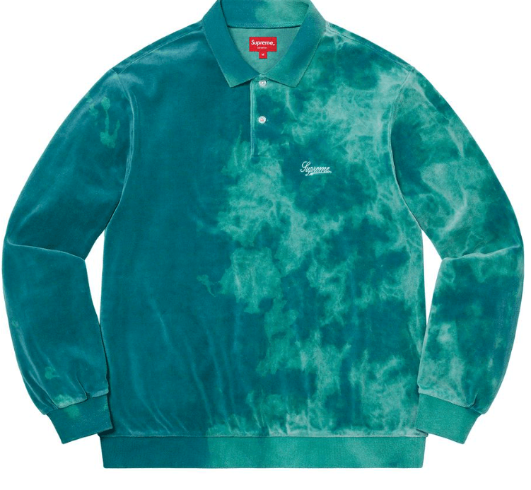 Supreme Velour Polo | Grailed