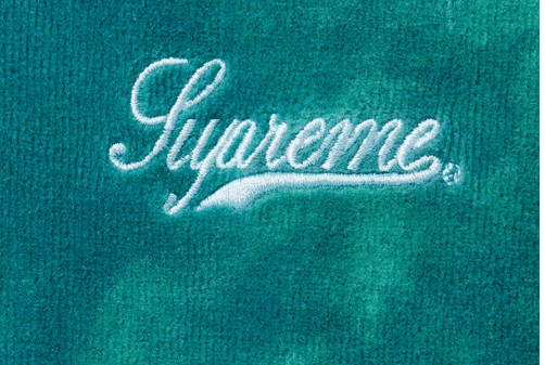 Supreme Supreme Bleached Velour L/S Polo Long Sleeve Aqua Medium Size US M / EU 48-50 / 2 - 2 Thumbnail