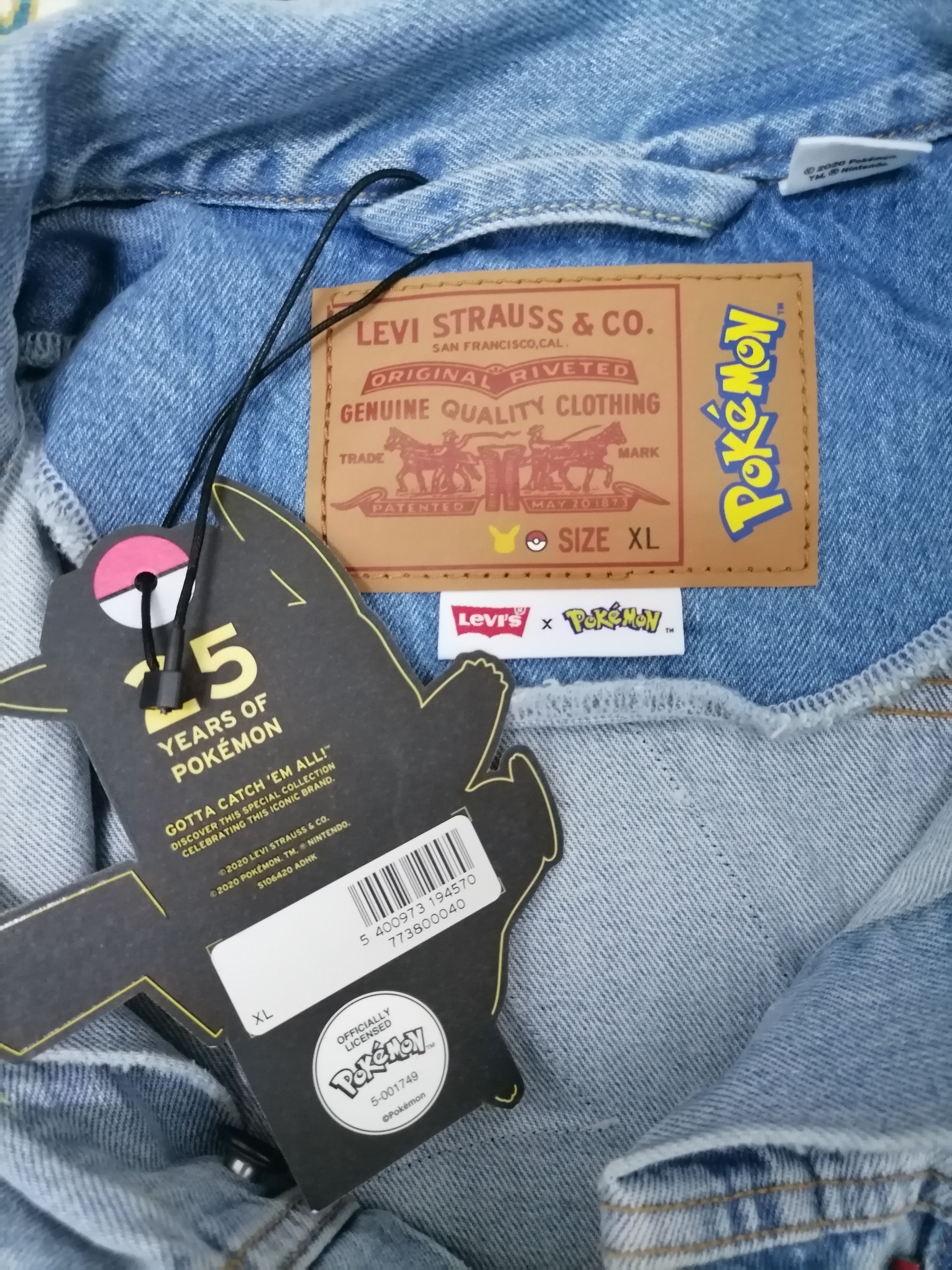 Levis Pokemon 25th Anniversary Trucker Jacket