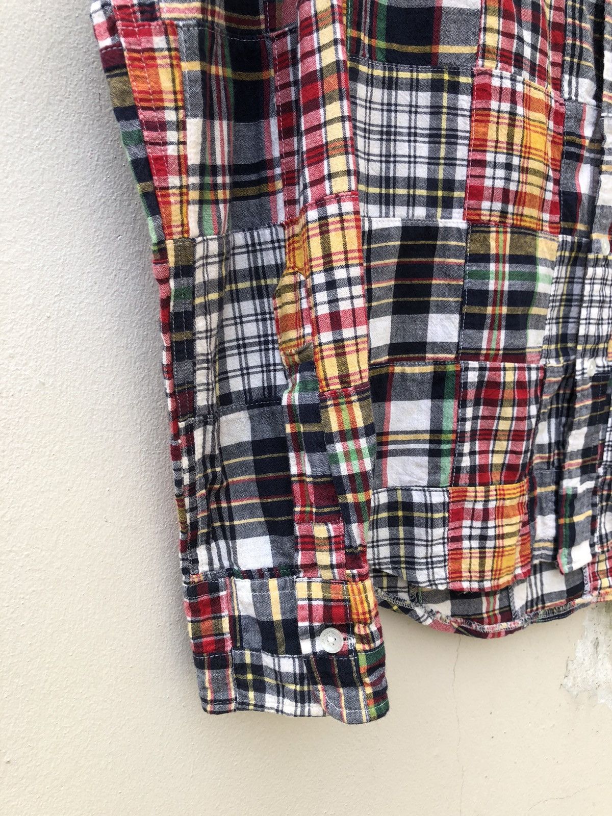 Bape VTG A Bathing Ape Japan Multi Color Patchwork Button Shirt Size US S / EU 44-46 / 1 - 9 Thumbnail