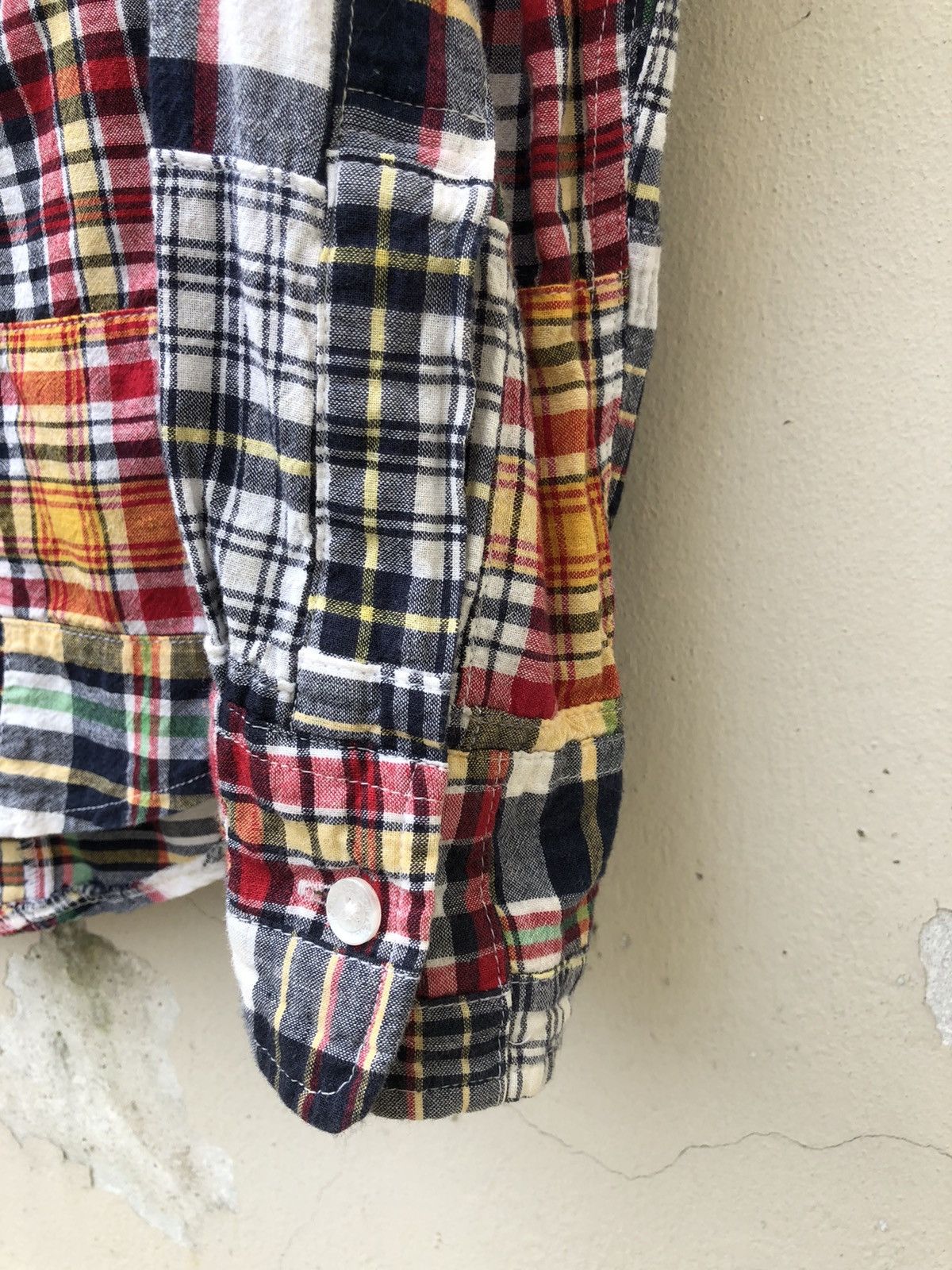 Bape VTG A Bathing Ape Japan Multi Color Patchwork Button Shirt Size US S / EU 44-46 / 1 - 6 Thumbnail