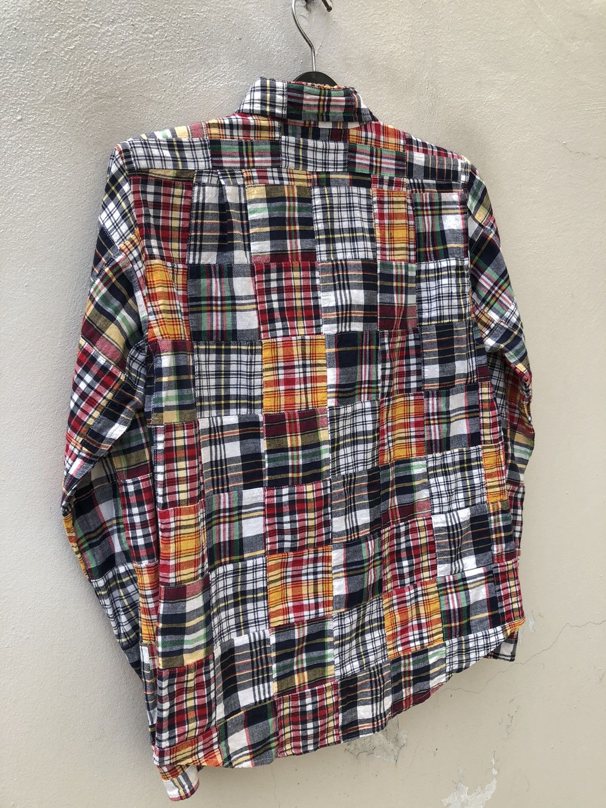 Bape VTG A Bathing Ape Japan Multi Color Patchwork Button Shirt Size US S / EU 44-46 / 1 - 14 Thumbnail