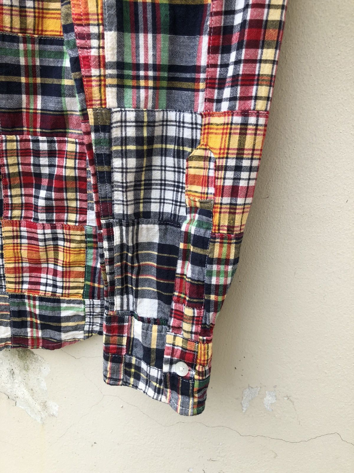Bape VTG A Bathing Ape Japan Multi Color Patchwork Button Shirt Size US S / EU 44-46 / 1 - 15 Thumbnail