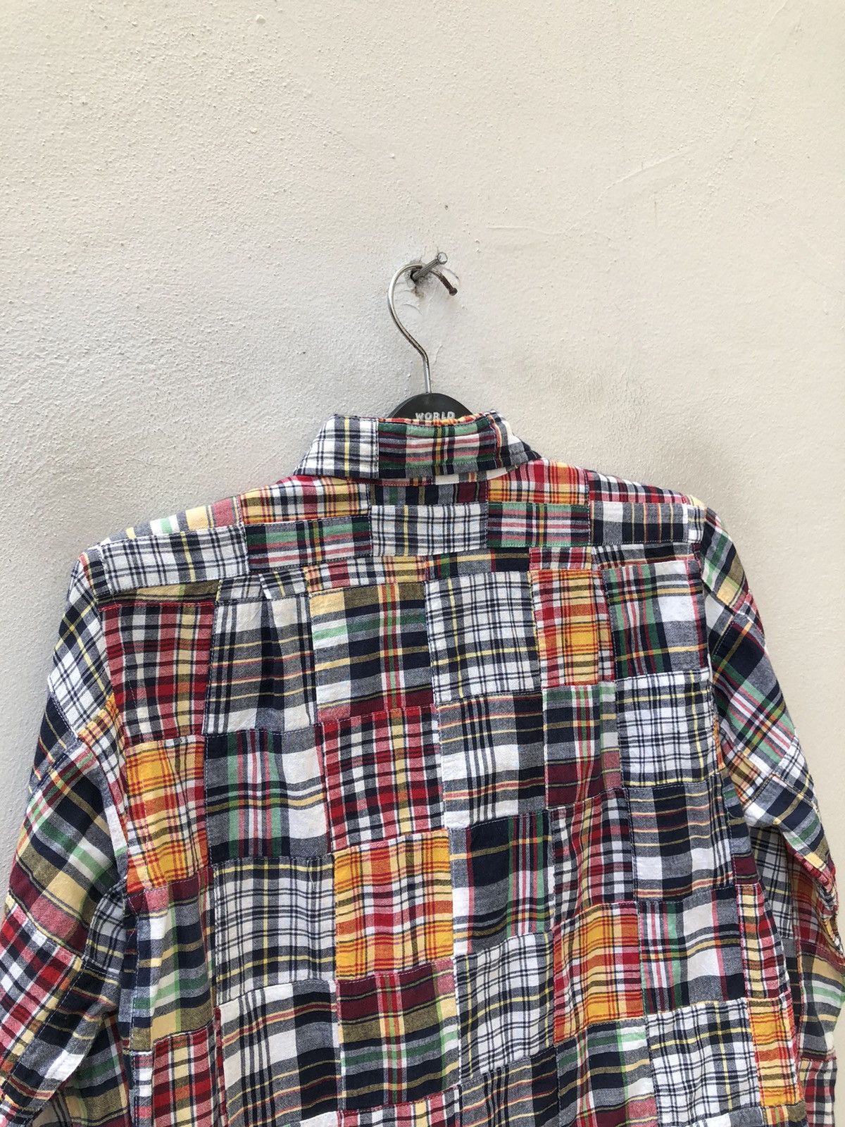 Bape VTG A Bathing Ape Japan Multi Color Patchwork Button Shirt Size US S / EU 44-46 / 1 - 13 Thumbnail
