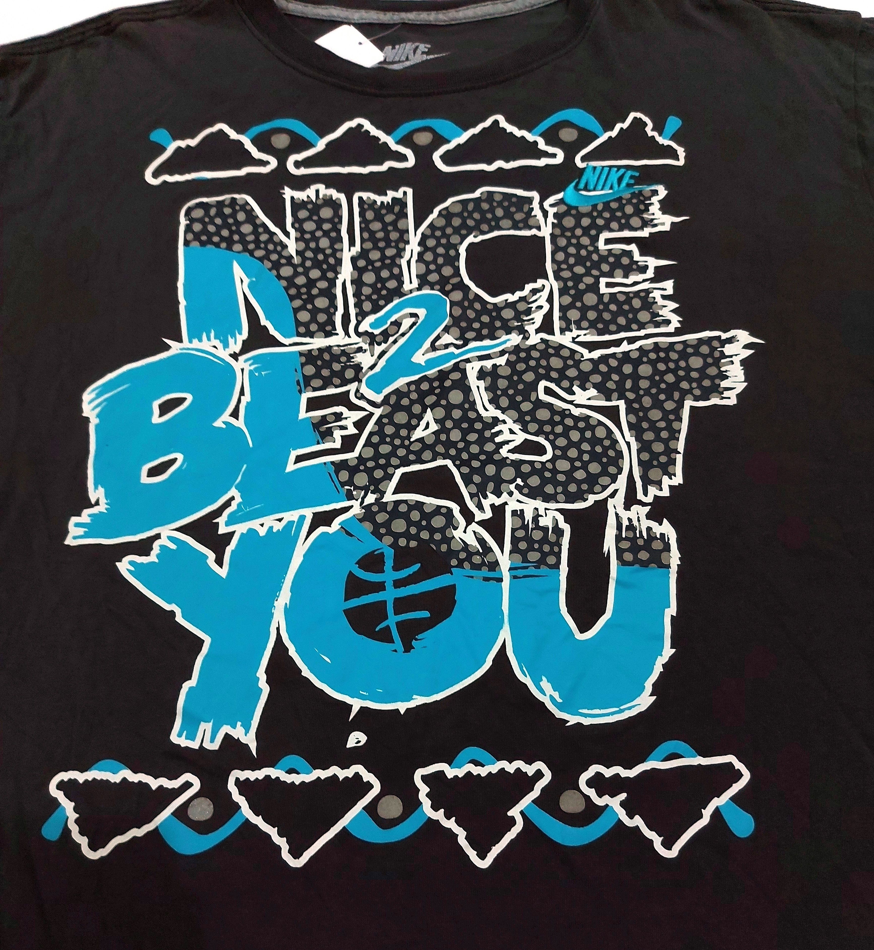 Nike RARE! NIKE "NICE 2 BEAST YOU" TEE Size US XXL / EU 58 / 5 - 2 Thumbnail