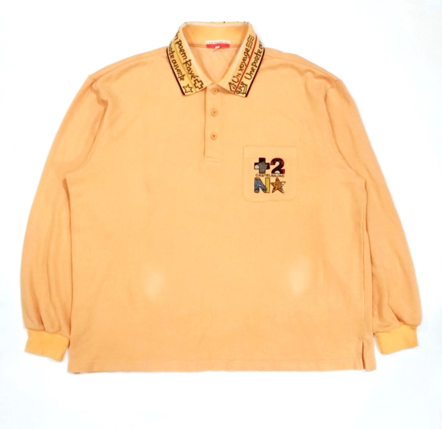 Designer × Jean Charles De Castelbajac RARE! VTG CASTELBAJAC +2 NATURE L/SLEEVE POLO SHIRT Size US XXL / EU 58 / 5 - 1 Thumbnail