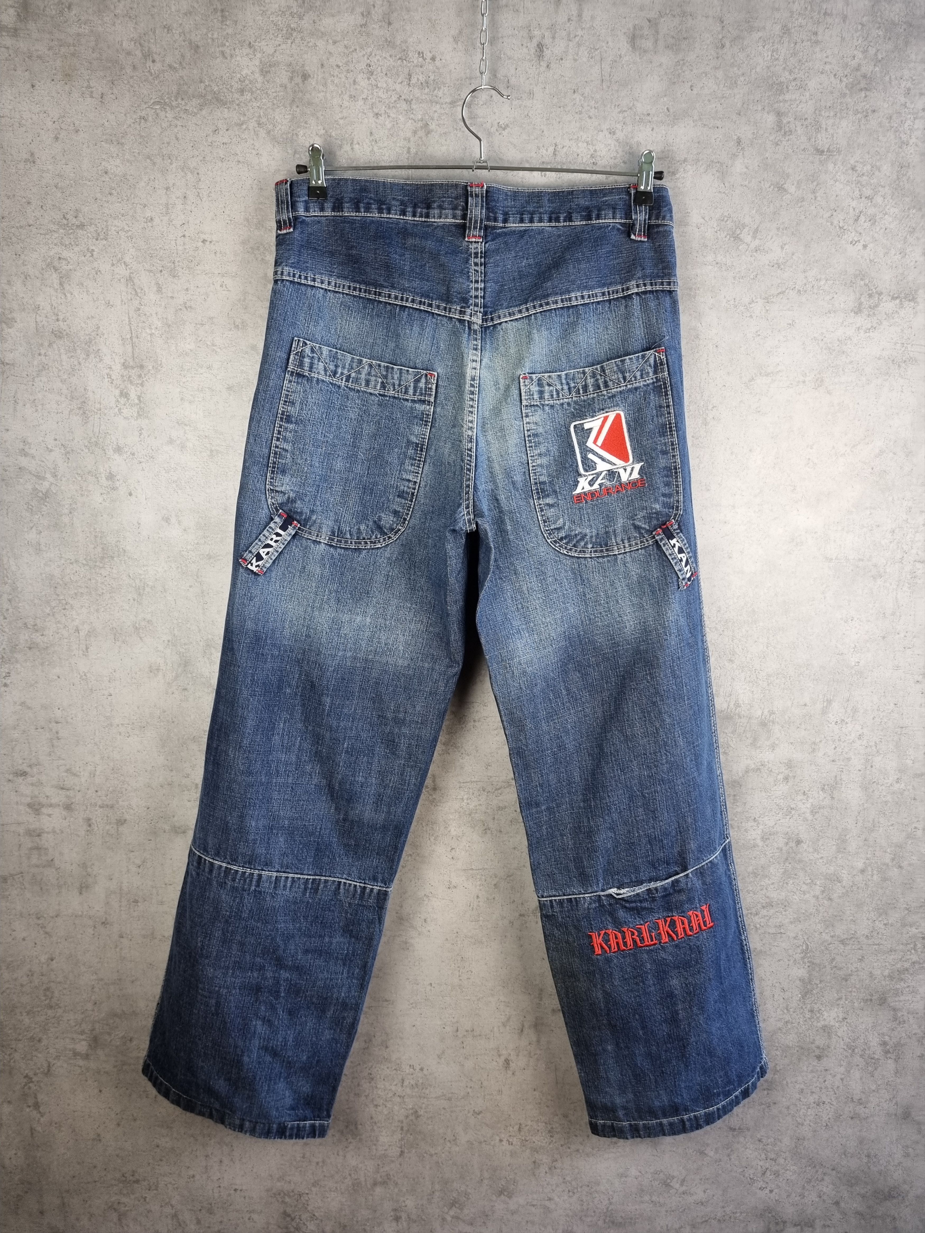 image of 90's Karl Kani With Secret Pocket And Embroidered Logo Jean in Blue Denim, Men's (Size 32)