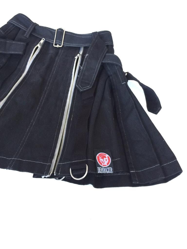 Hysteric Glamour × Japanese Brand × Seditionaries 💥Vintage Here There Seditionaries Punk Multi Zipper Skirt Size 24" / US 00 / IT 34 - 3 Thumbnail