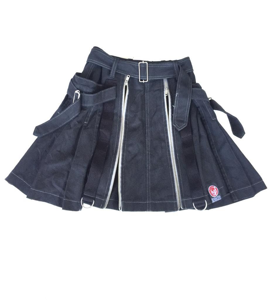 image of Hysteric Glamour x Seditionaries Vintage Here There Seditionaries Punk Multi Zipper Skirt in Black,