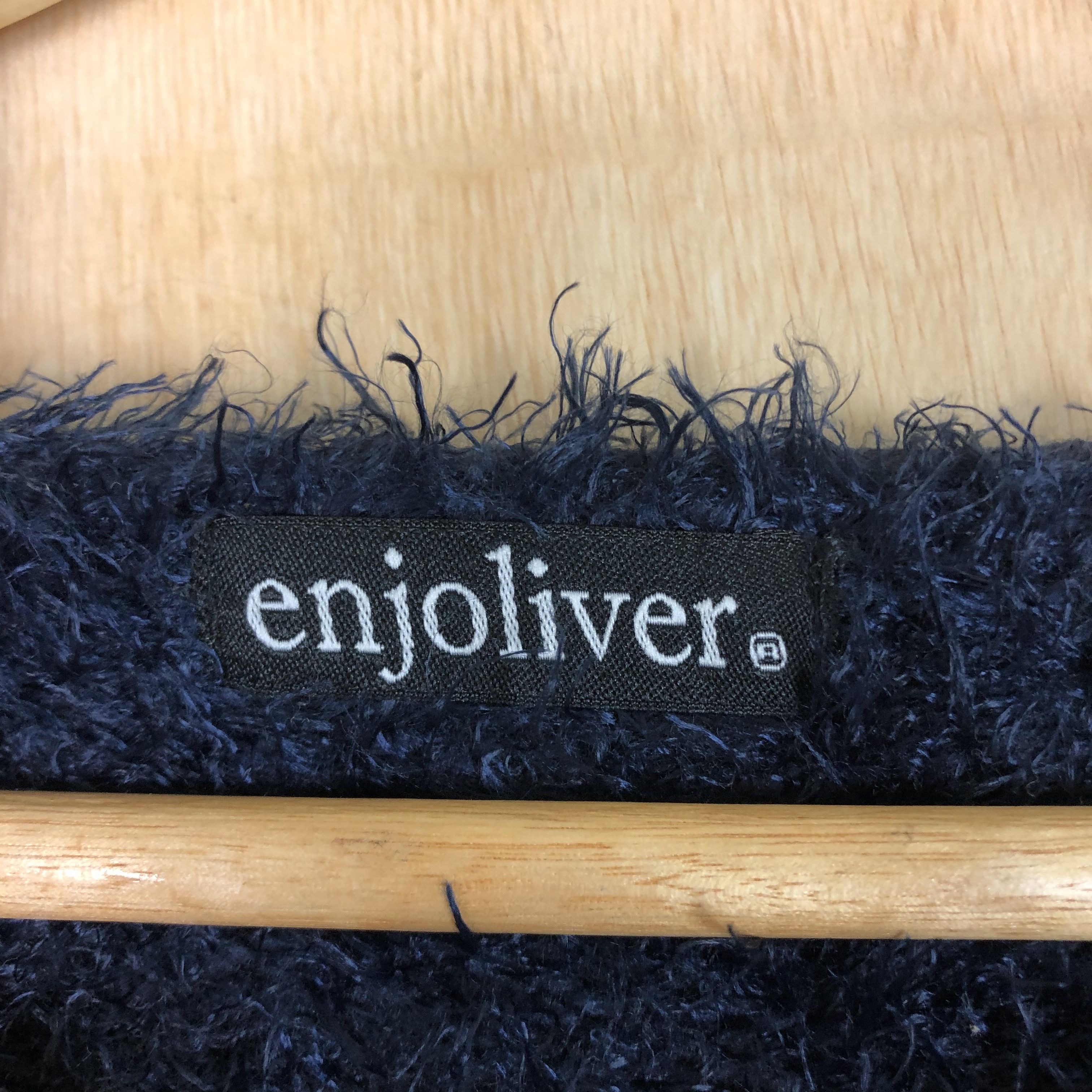 OVER THE STRiPES DLL Enjoliver Mohair fur shagg shaggy knitwear #c029 Size US M / EU 48-50 / 2 - 4 Thumbnail