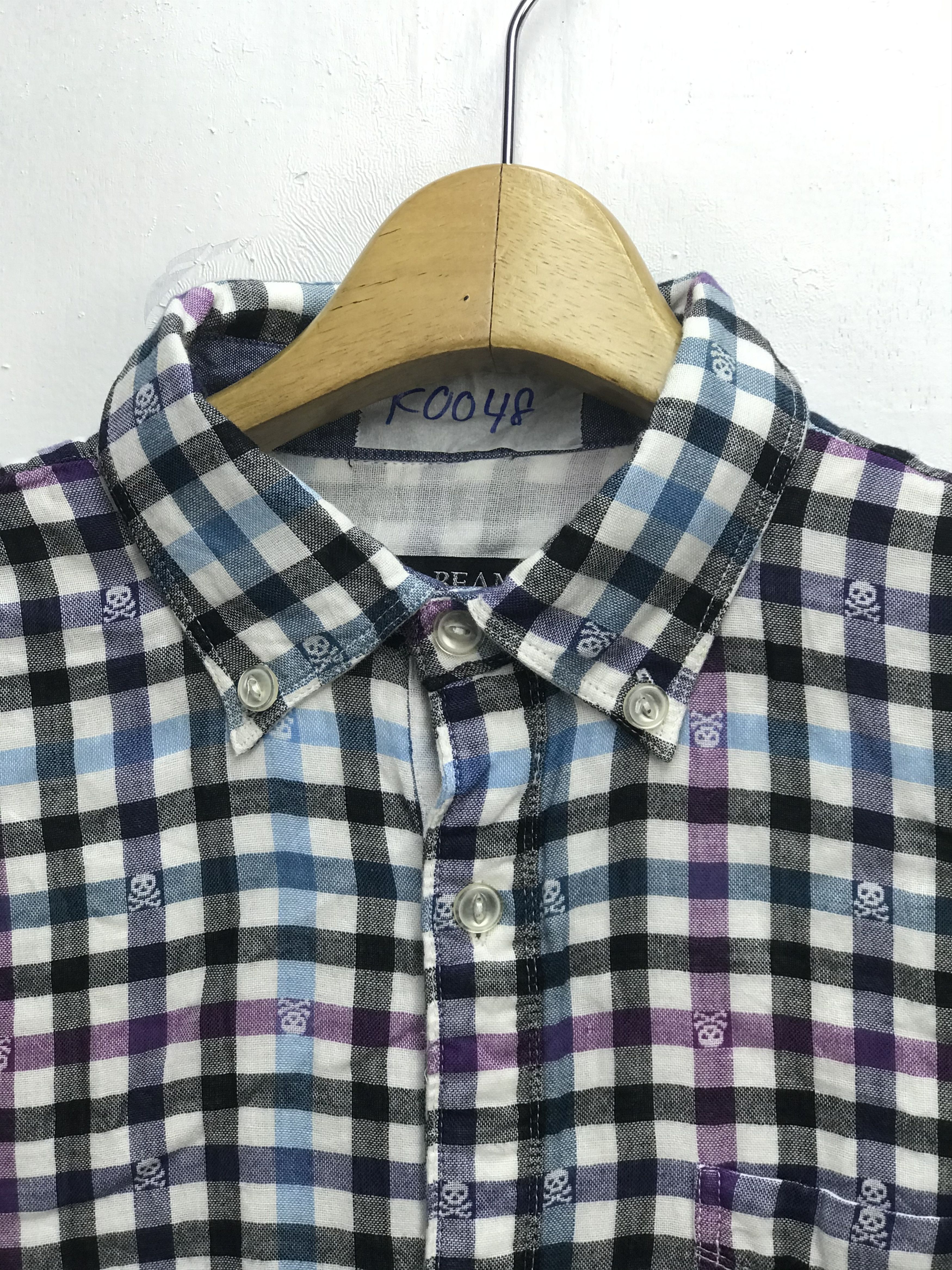 Beams Plus BEAMS CHECKERED SKULL DESIGN FLANNEL Size US M / EU 48-50 / 2 - 3 Thumbnail
