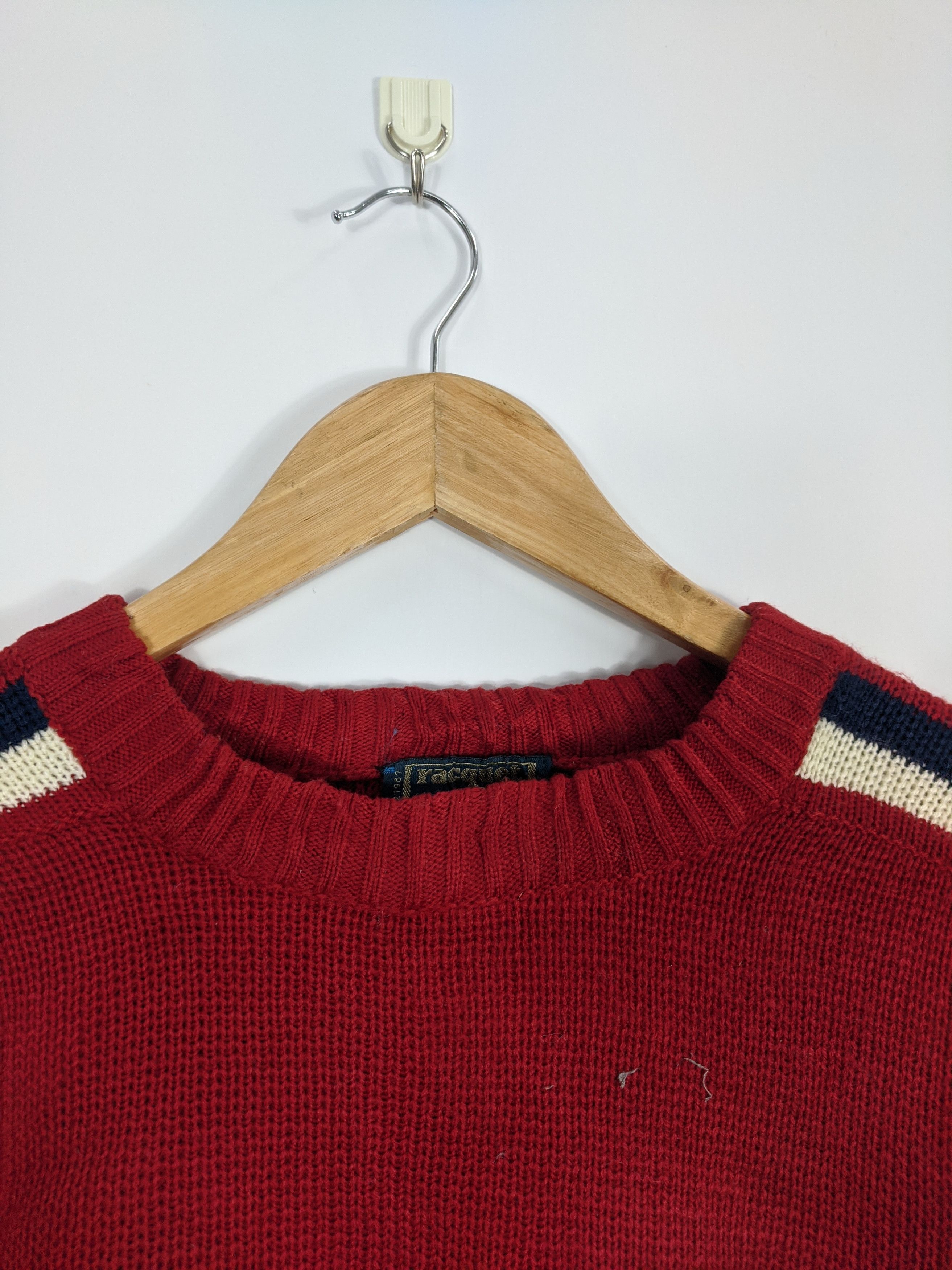 Japanese Brand × Vintage Vintage 80s Japanese Knitwear Wool Jumper Red Size US M / EU 48-50 / 2 - 5 Thumbnail