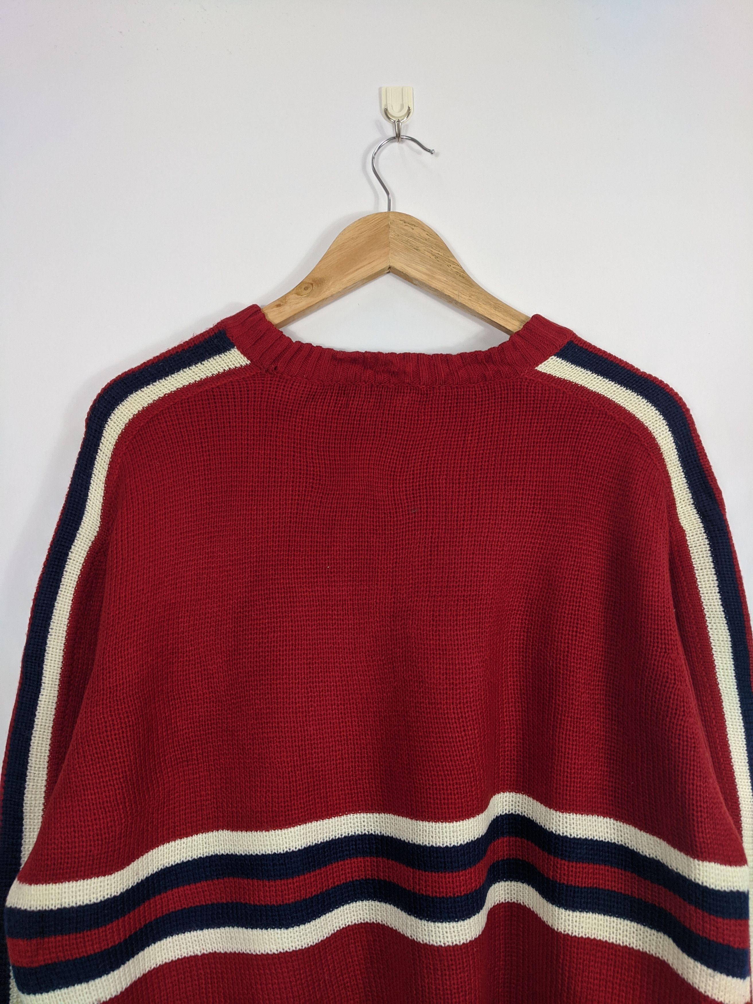 Japanese Brand × Vintage Vintage 80s Japanese Knitwear Wool Jumper Red Size US M / EU 48-50 / 2 - 4 Thumbnail