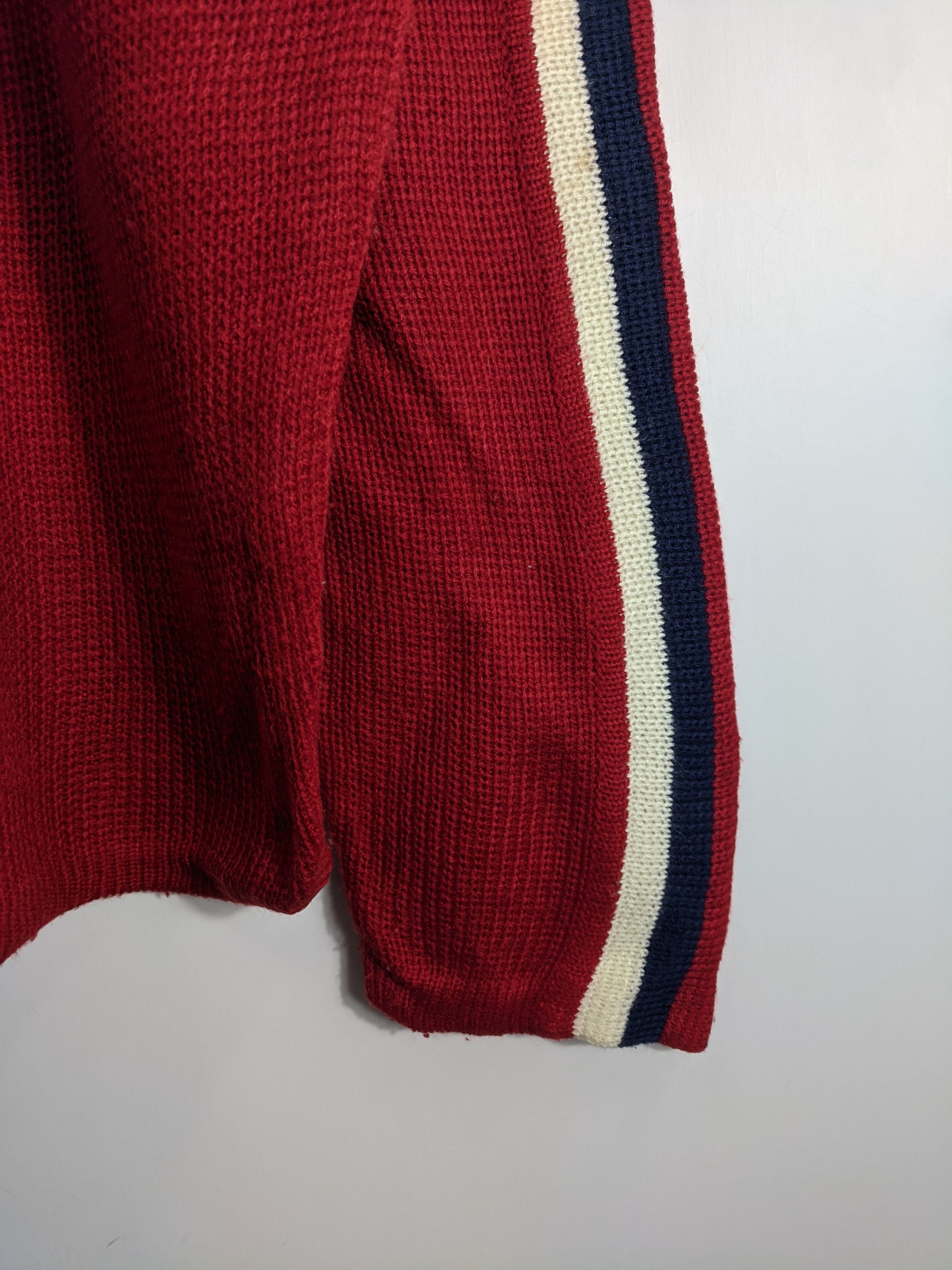 Japanese Brand × Vintage Vintage 80s Japanese Knitwear Wool Jumper Red Size US M / EU 48-50 / 2 - 7 Thumbnail