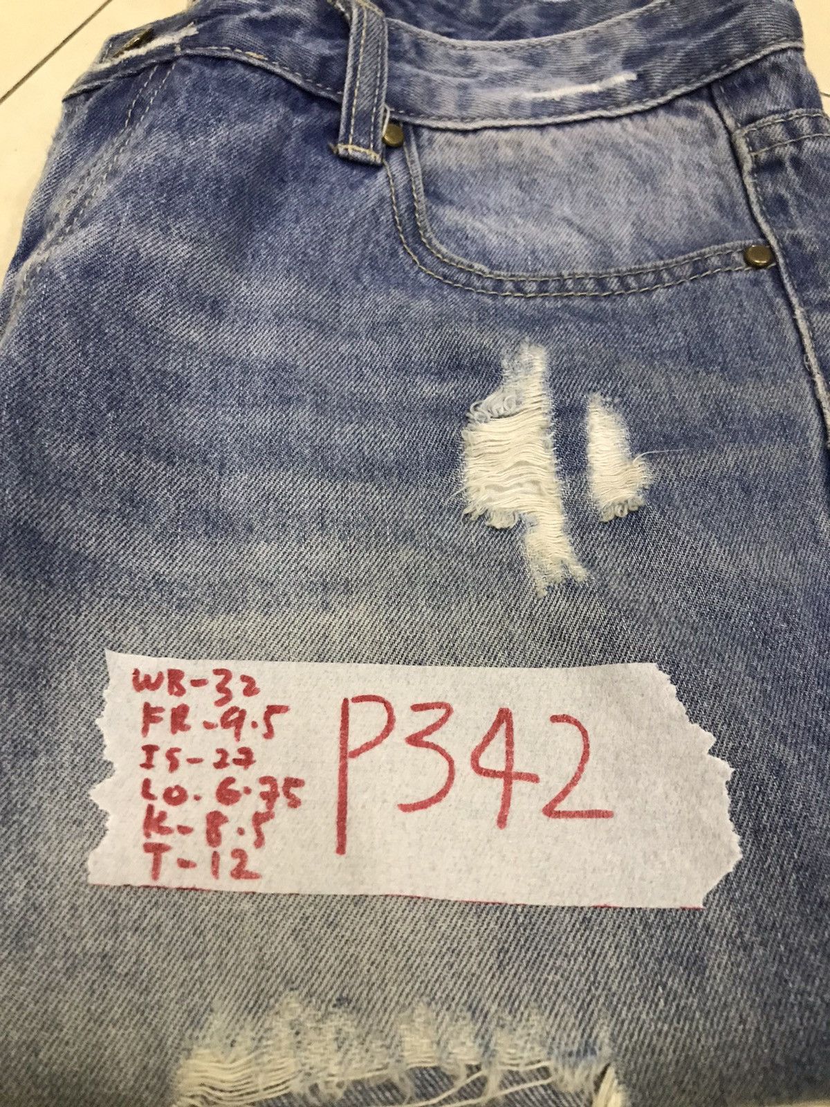 Japanese Brand Retro girl Distressed denim jeans Size 32 Size US 32 / EU 48 - 21 Thumbnail