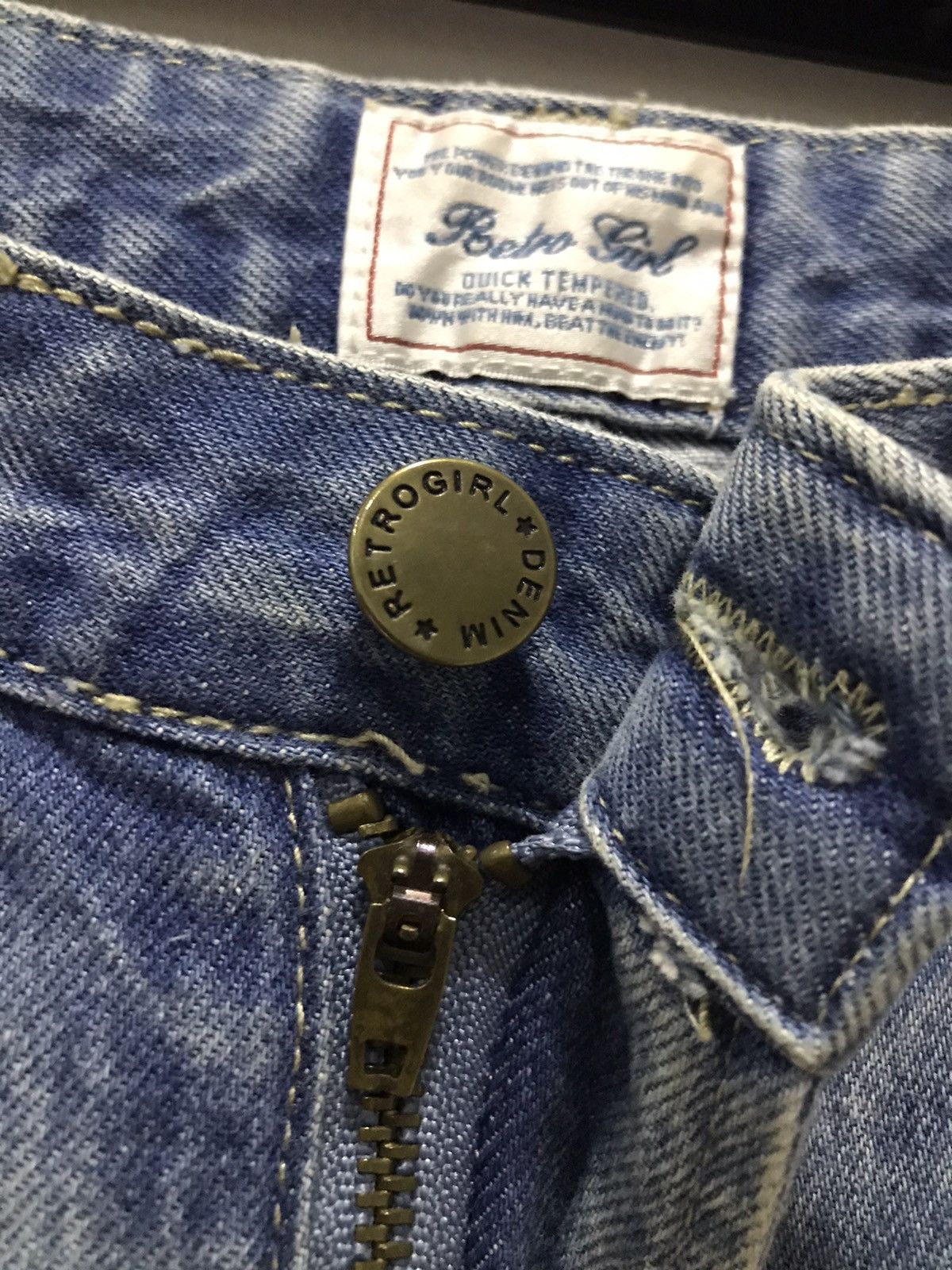 Japanese Brand Retro girl Distressed denim jeans Size 32 Size US 32 / EU 48 - 10 Thumbnail