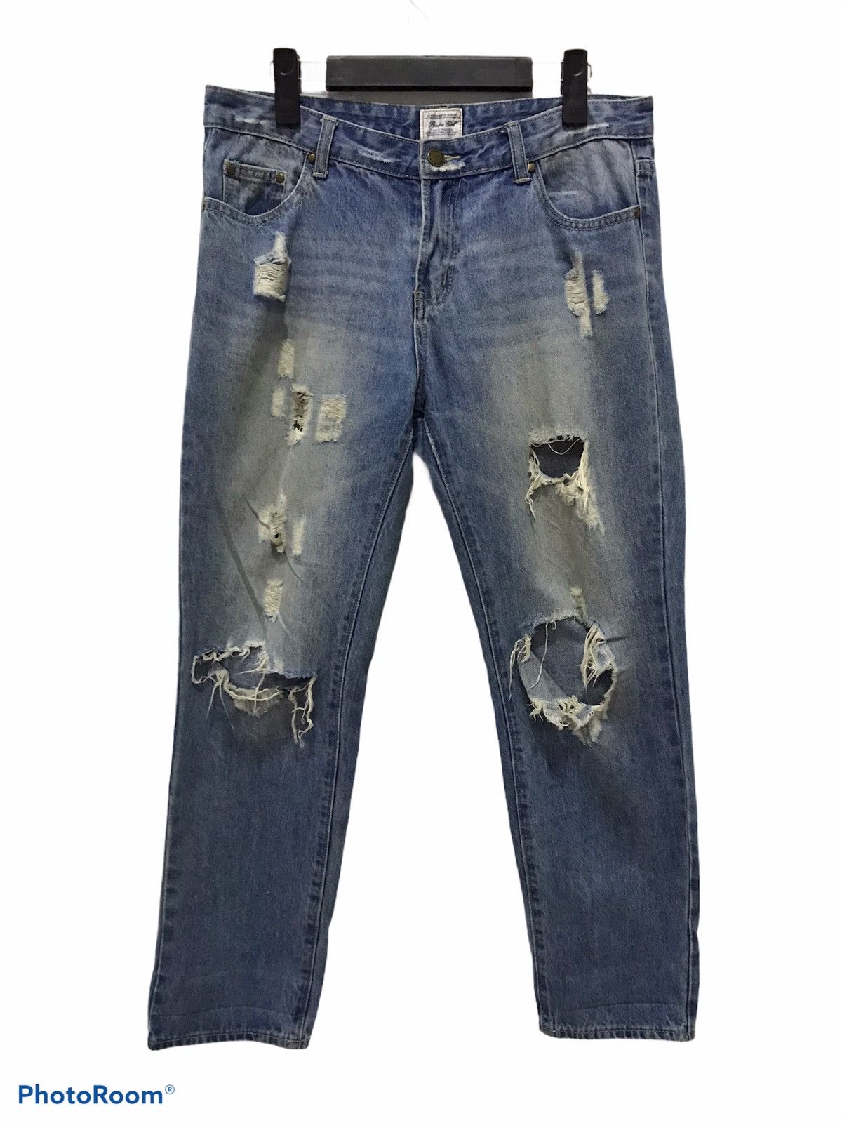 Japanese Brand Retro girl Distressed denim jeans Size 32 Size US 32 / EU 48 - 1 Thumbnail