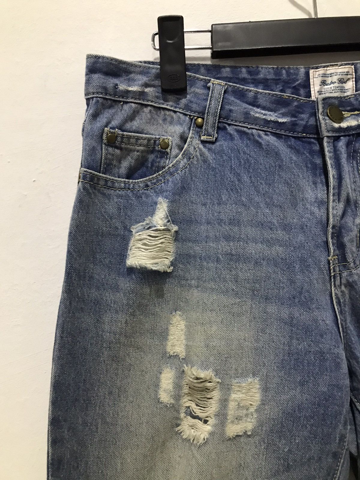 Japanese Brand Retro girl Distressed denim jeans Size 32 Size US 32 / EU 48 - 6 Thumbnail