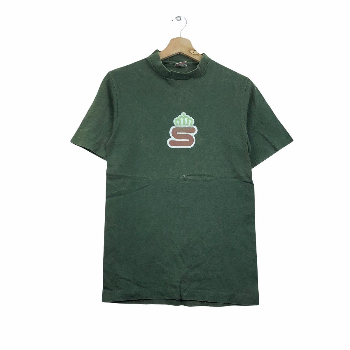 Vintage 80s STUSSY S Crown Logo Made in USA Single Stitch