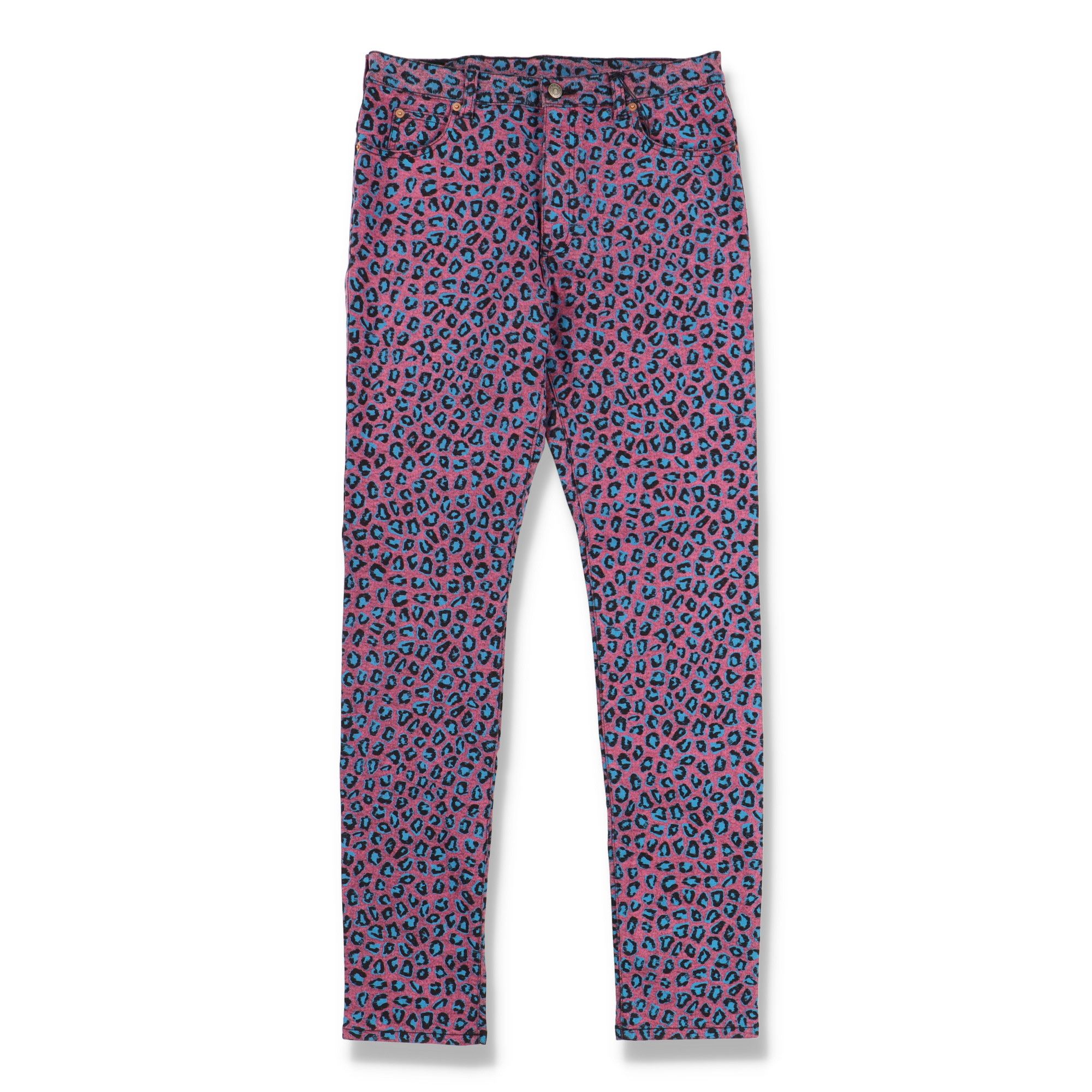 Gucci Pink Leopard Print Stretch Skinny Jeans Size 29" - 1 Thumbnail
