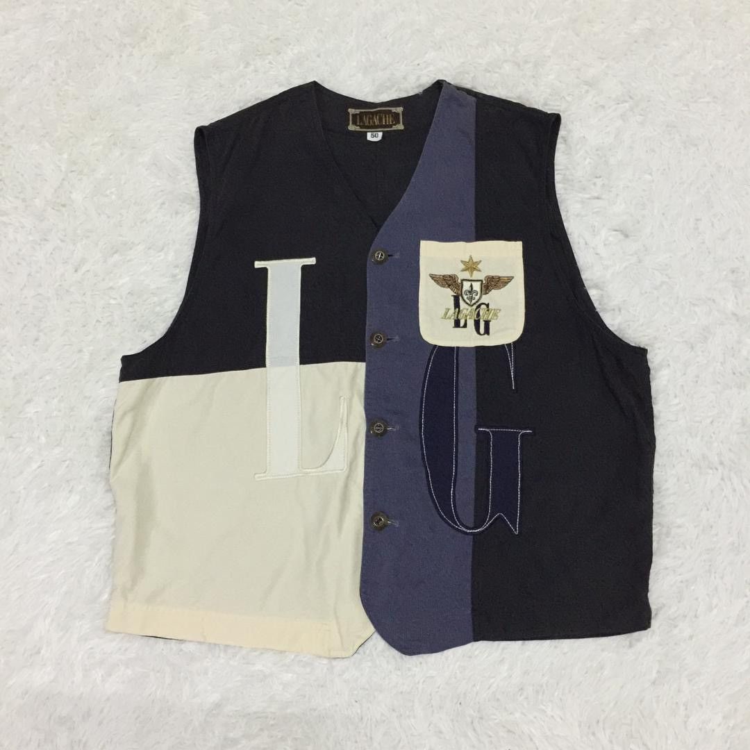 Japanese Brand Lagache Embroydery Vest Size US L / EU 52-54 / 3 - 11 Thumbnail
