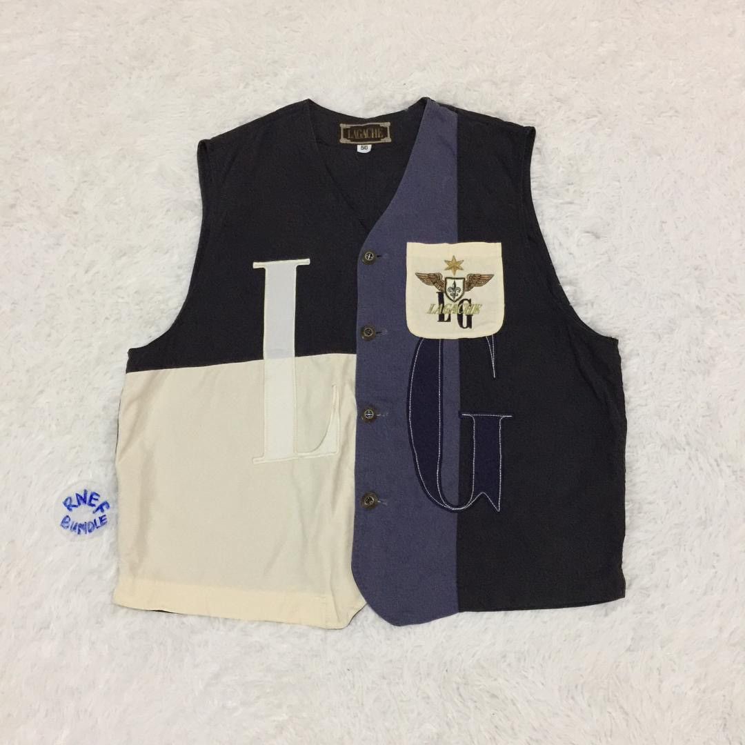 Japanese Brand Lagache Embroydery Vest Size US L / EU 52-54 / 3 - 1 Thumbnail