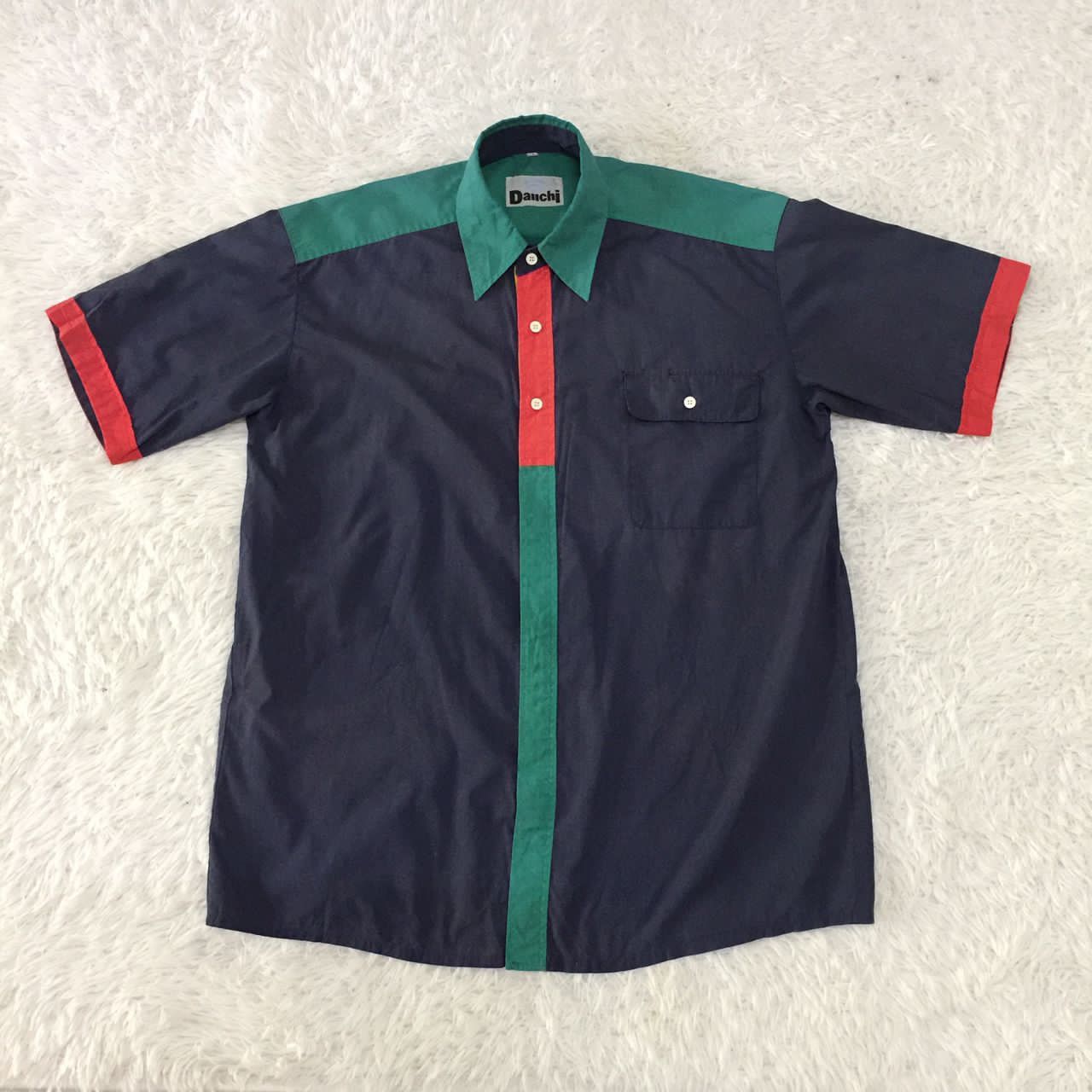 Japanese Brand Rare Item🔥 Japanese Brand Button Up Shirt Block colour Size US L / EU 52-54 / 3 - 8 Thumbnail