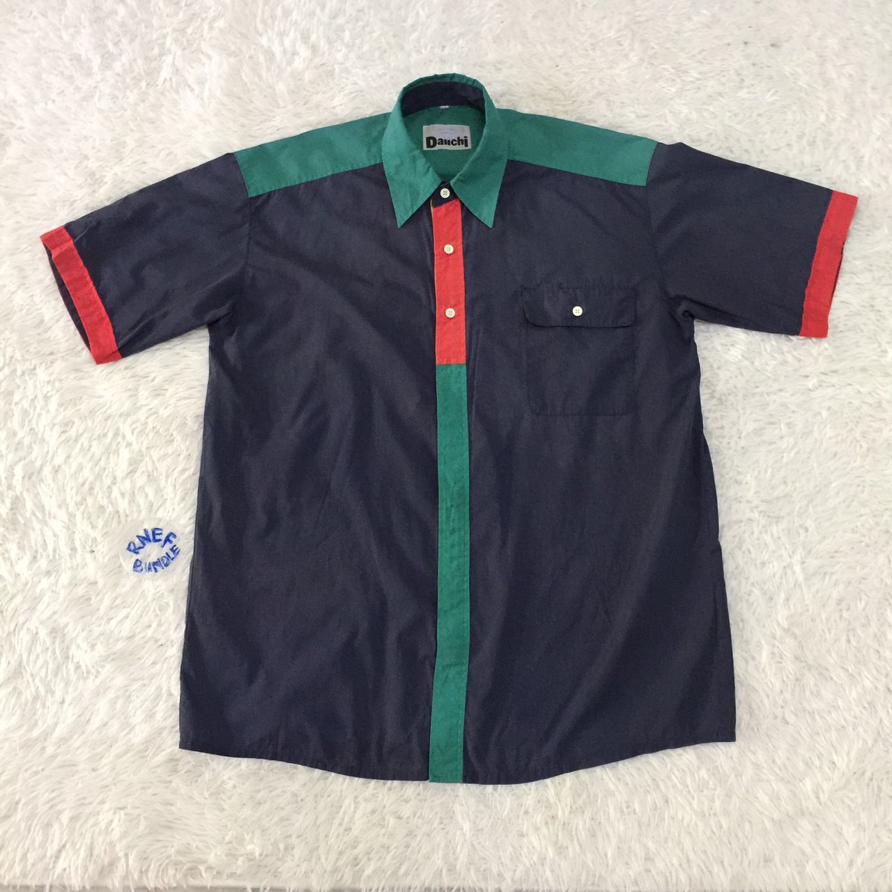 Japanese Brand Rare Item🔥 Japanese Brand Button Up Shirt Block colour Size US L / EU 52-54 / 3 - 1 Thumbnail