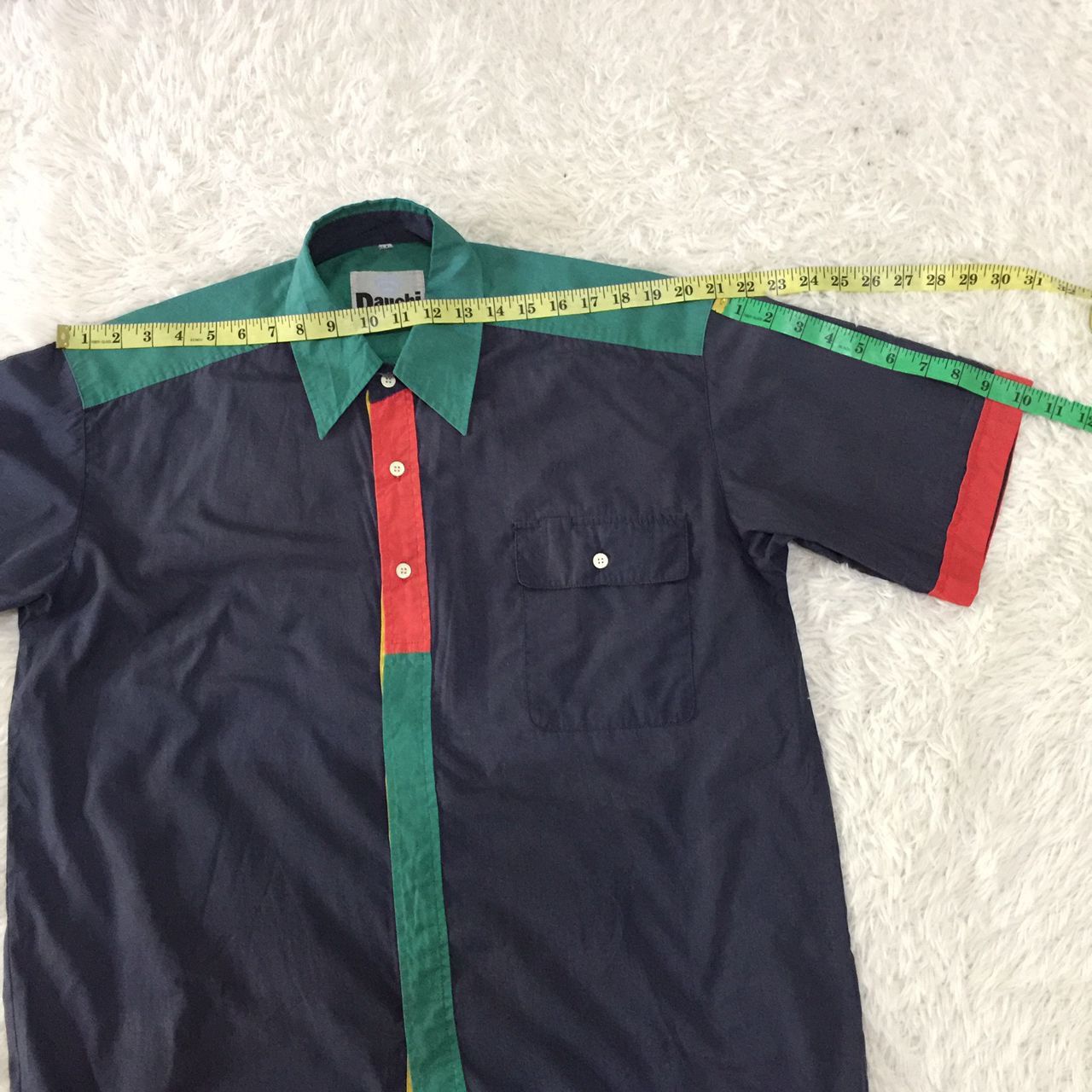 Japanese Brand Rare Item🔥 Japanese Brand Button Up Shirt Block colour Size US L / EU 52-54 / 3 - 4 Thumbnail
