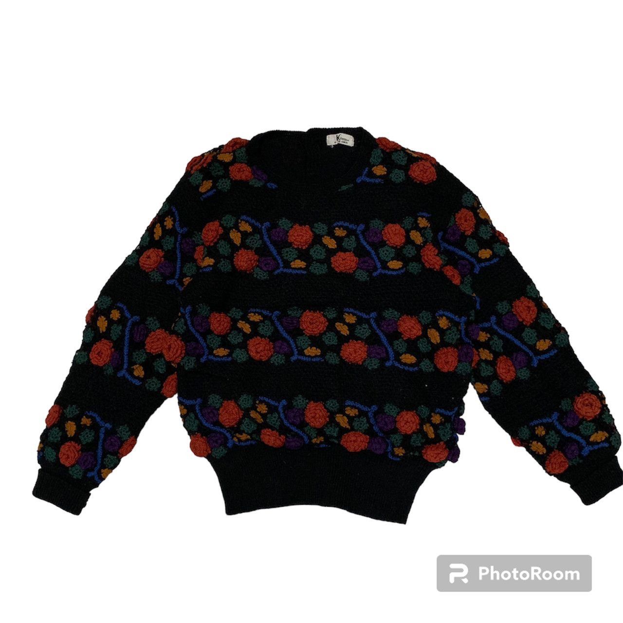 Art Comes First K rems by Jeluje Ohmori Nice Flowers Knit Embossed Pullover Size US M / EU 48-50 / 2 - 1 Thumbnail