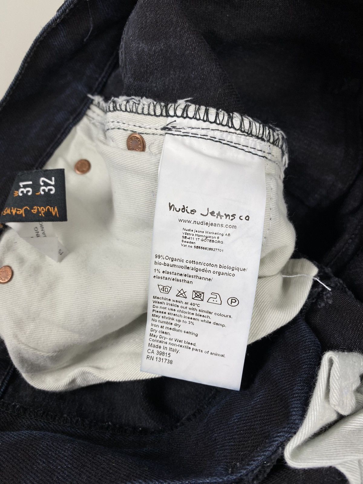 Nudie Jeans Nudie Tape Ted Black ring men’s denim jeans size 31 x 32 Size US 31 - 16 Thumbnail
