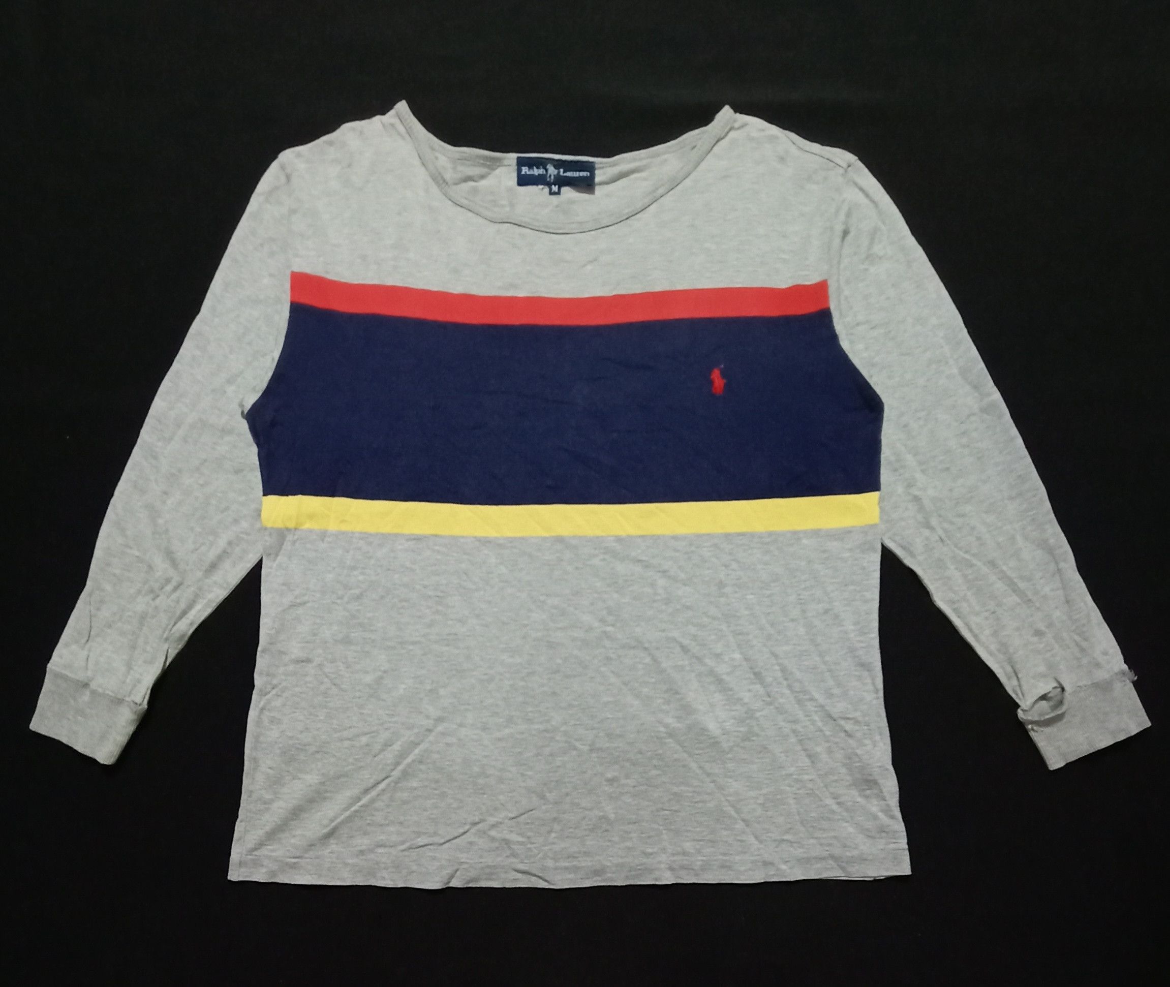 Designer Polo Ralph Lauren Long Sleeve Tee Embroidery Logo Size M / US 6-8 / IT 42-44 - 1 Thumbnail
