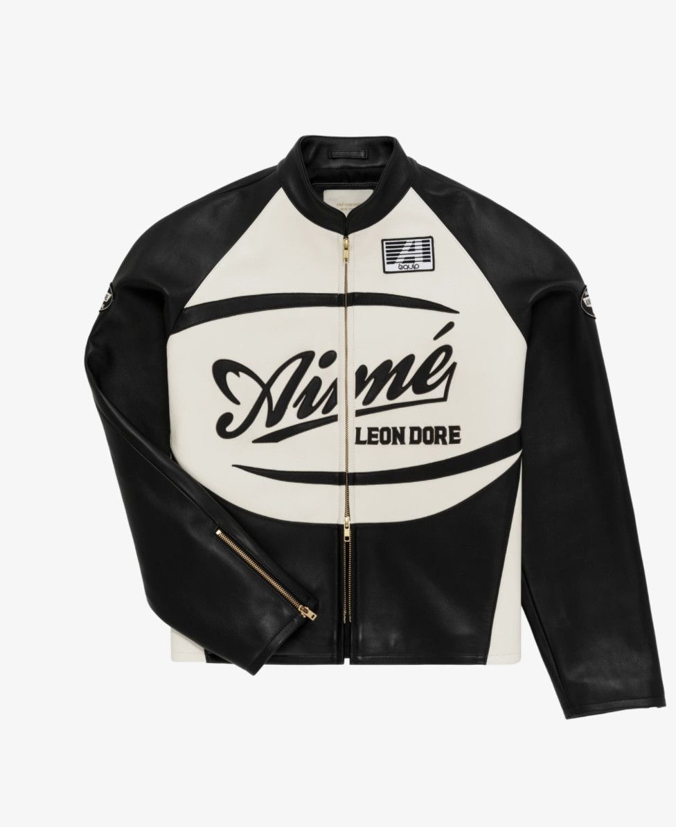 Aime Leon Dore Leather Café Racer Jacket Size US L / EU 52-54 / 3 - 9 Thumbnail