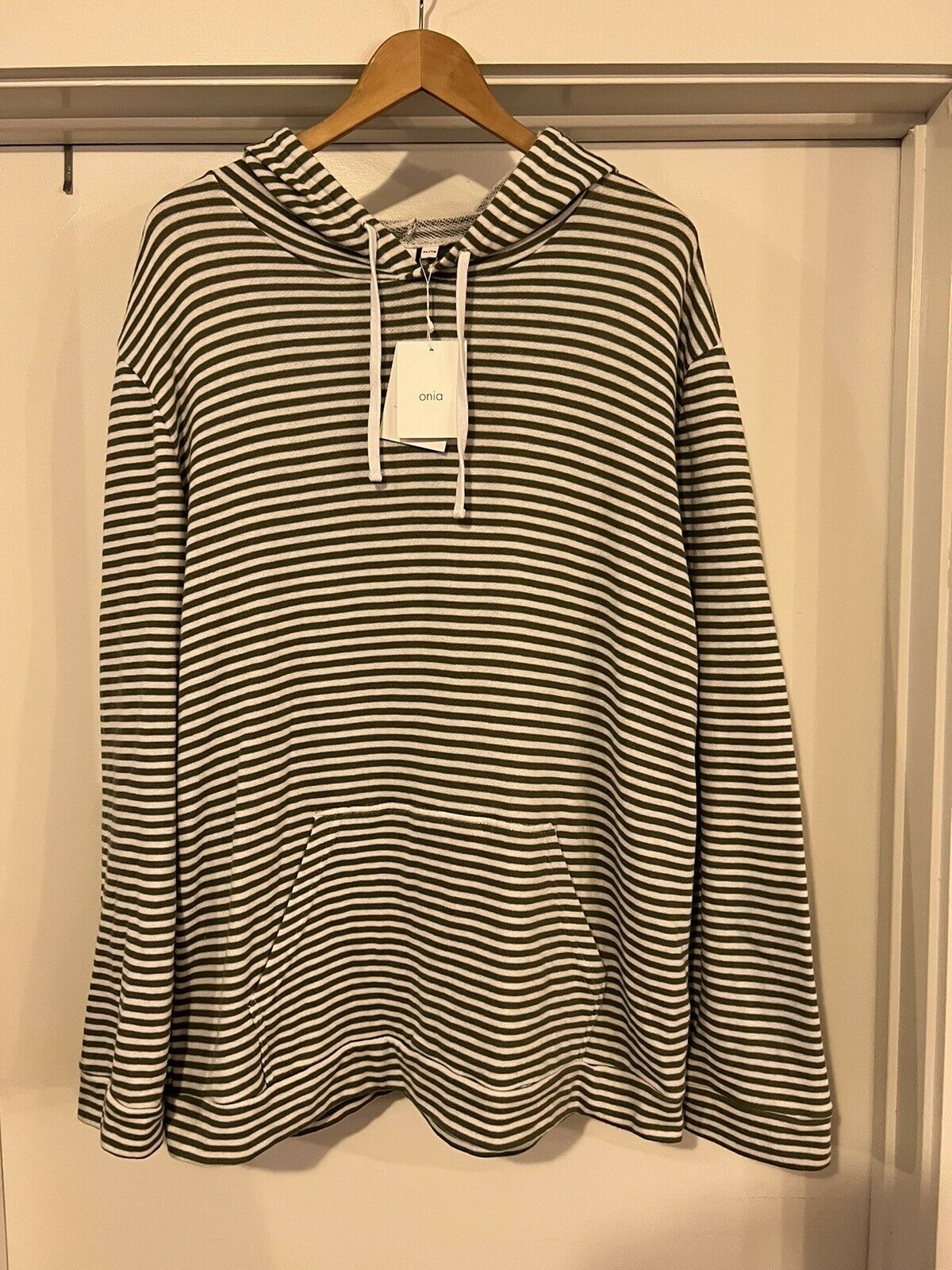 Onia Onia Men’s Michael Stripe Print Pullover Hoodie XL N3803 Size US XL / EU 56 / 4 - 1 Thumbnail