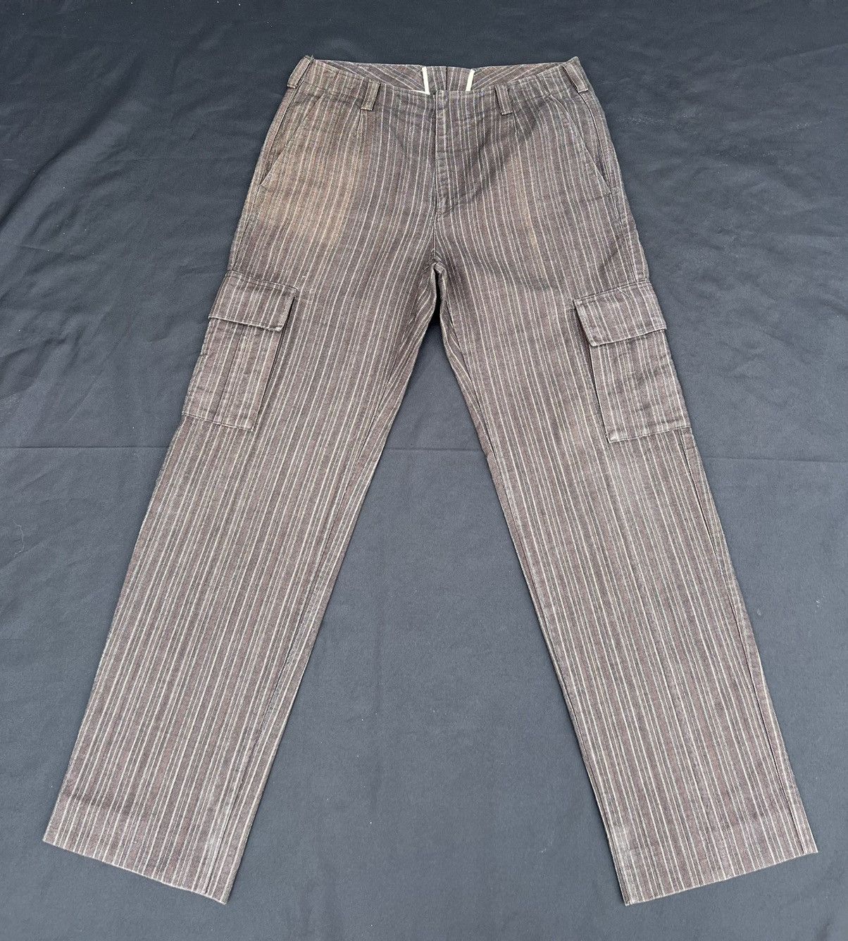 Incotex Vintage G.T.A Striped Thick Cargo Trouser Pant Size US 32 / EU 48 - 19 Thumbnail