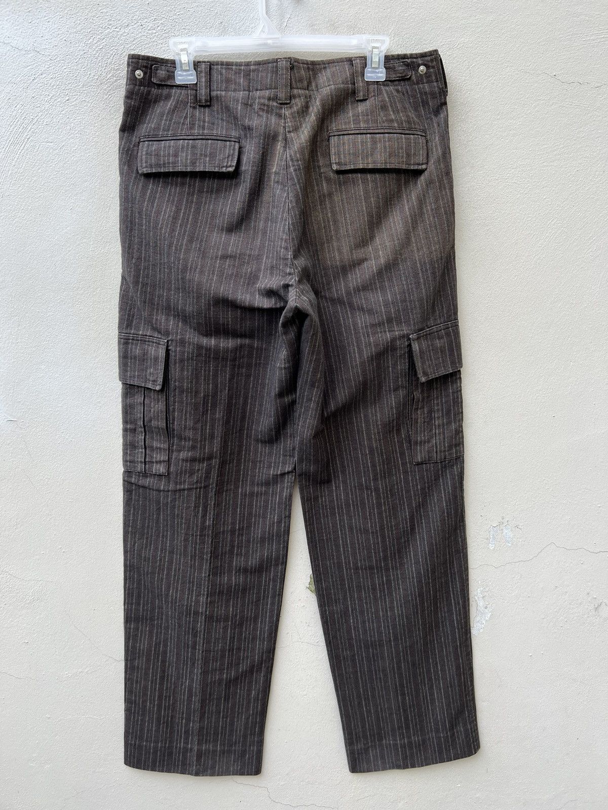 Incotex Vintage G.T.A Striped Thick Cargo Trouser Pant Size US 32 / EU 48 - 8 Thumbnail
